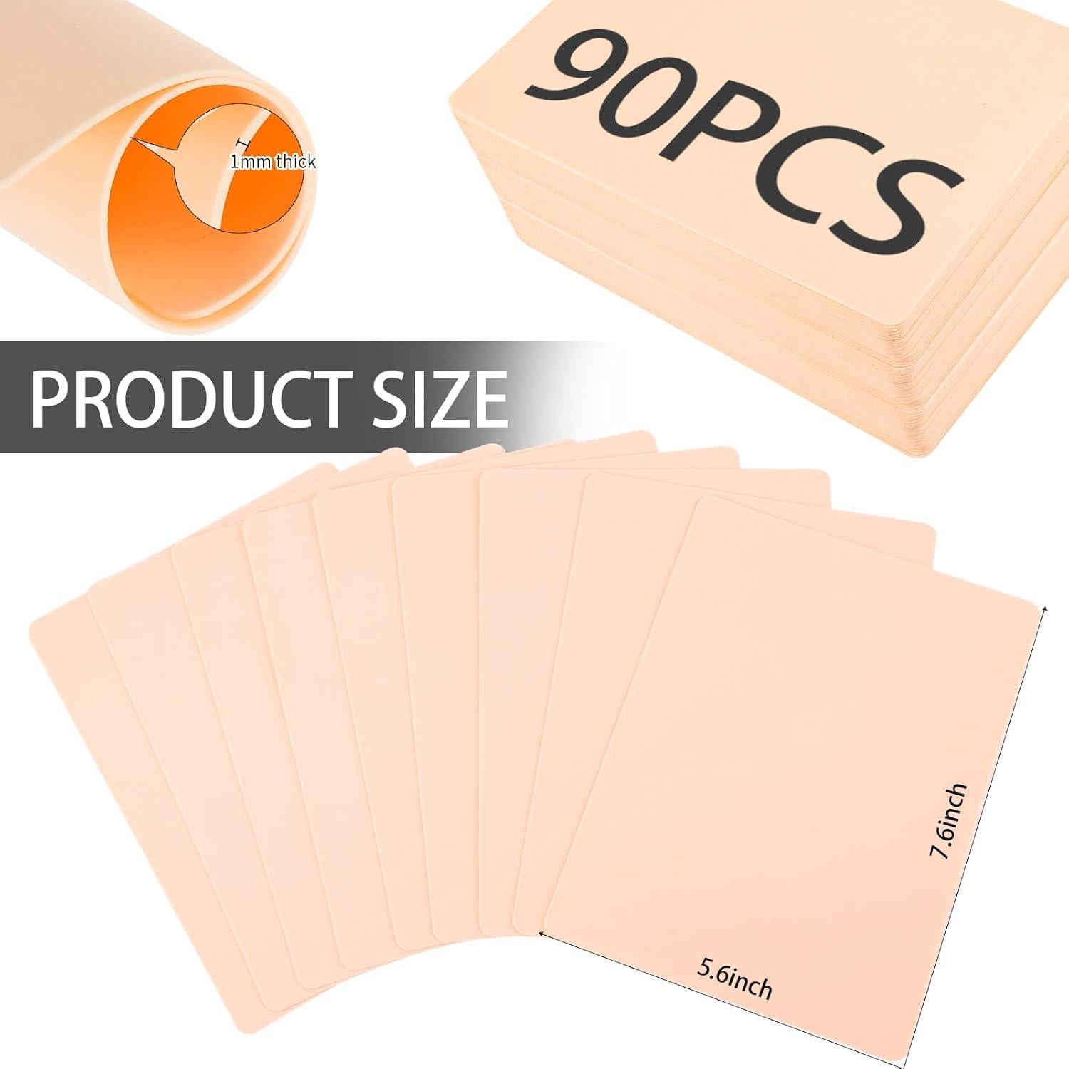 90 Piezas Piel Falsa Tatuajes Jingtian 19x14 cm Doble Cara