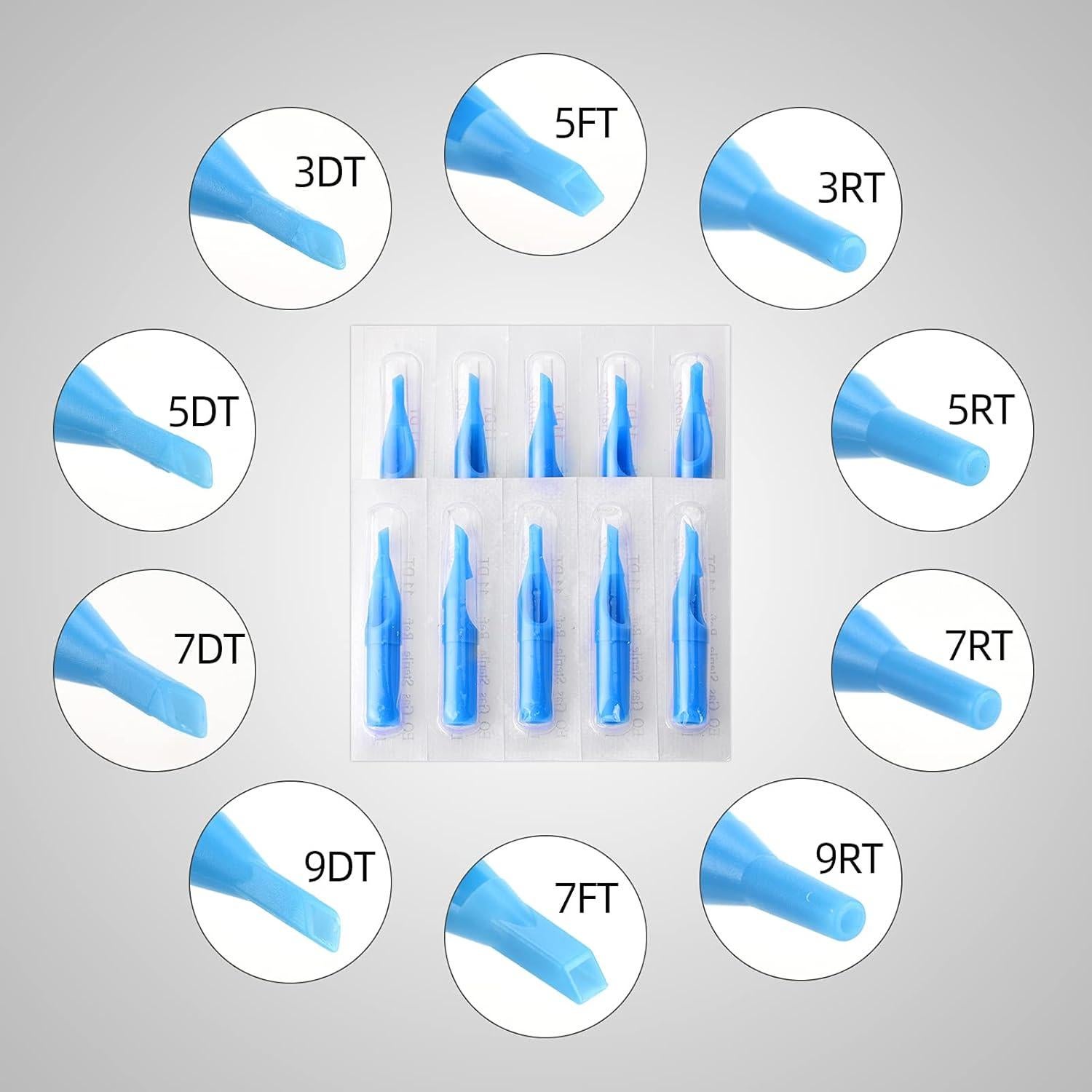 Juego de Agujas y Puntas de Tatuaje JimKing 100pcs Estériles