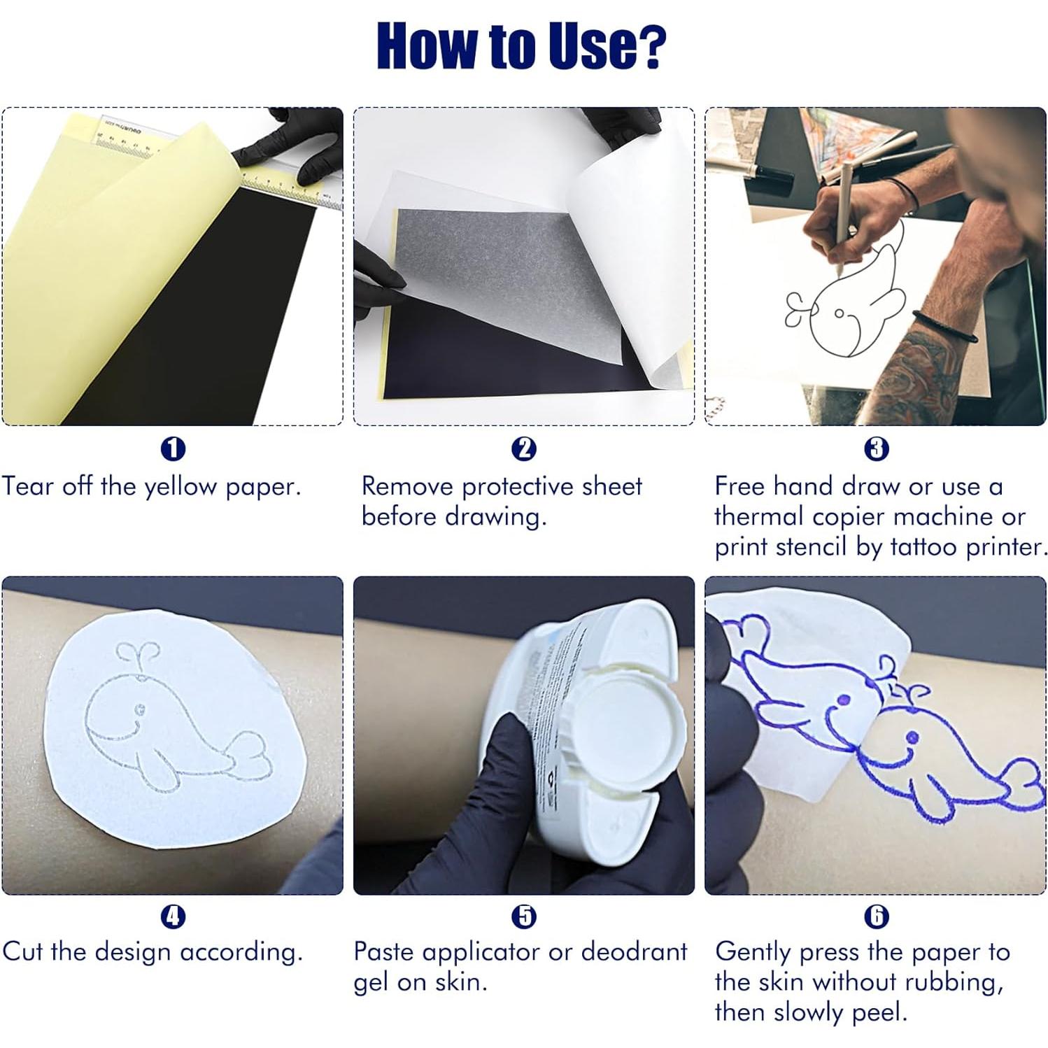 Papel de Transferencia de Tatuaje BIOMASER A4 50 Hojas