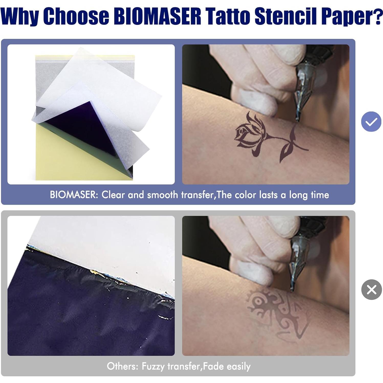 Papel de Transferencia de Tatuaje BIOMASER A4 50 Hojas