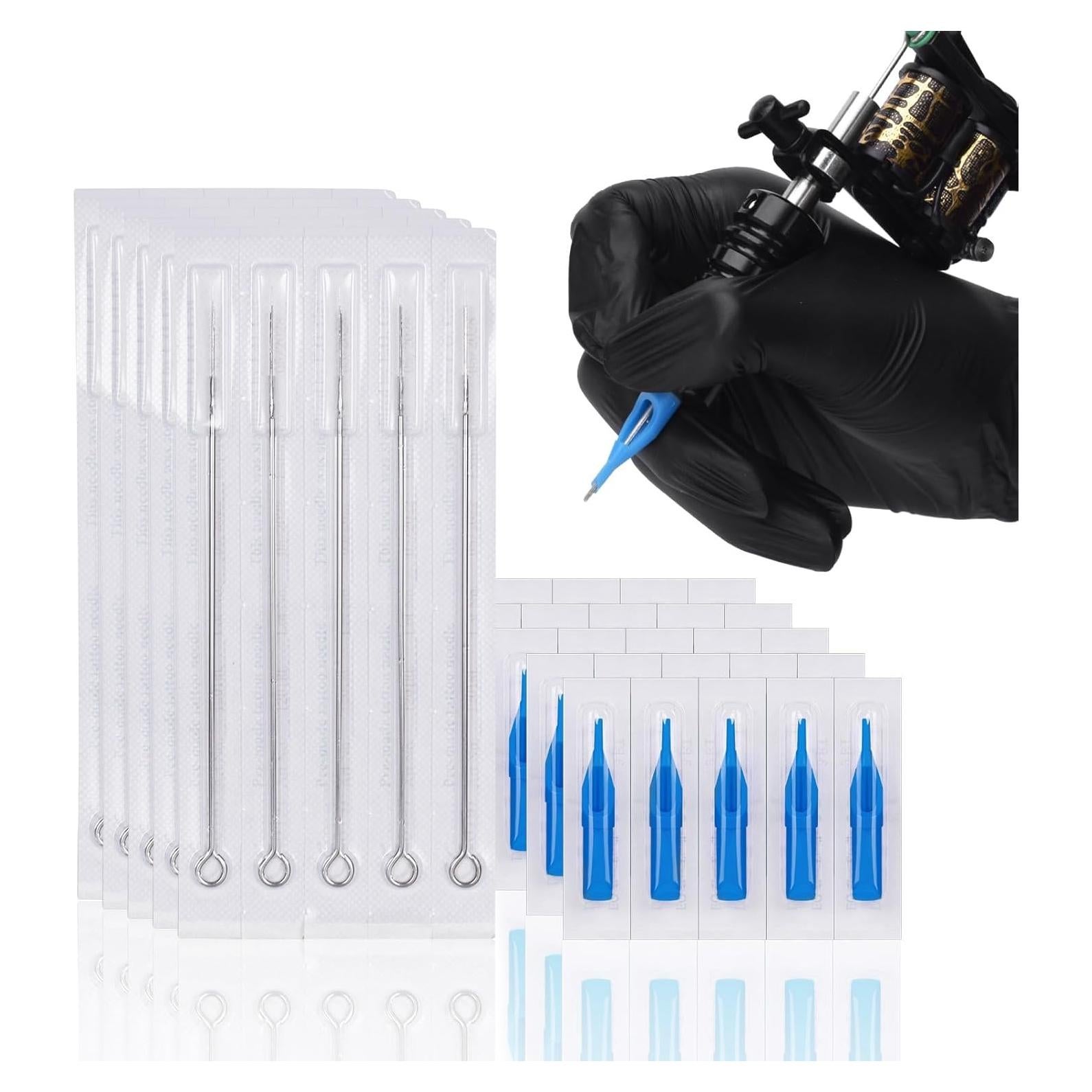 Juego de Agujas y Puntas de Tatuaje ATOMUS 50pcs Mixtas