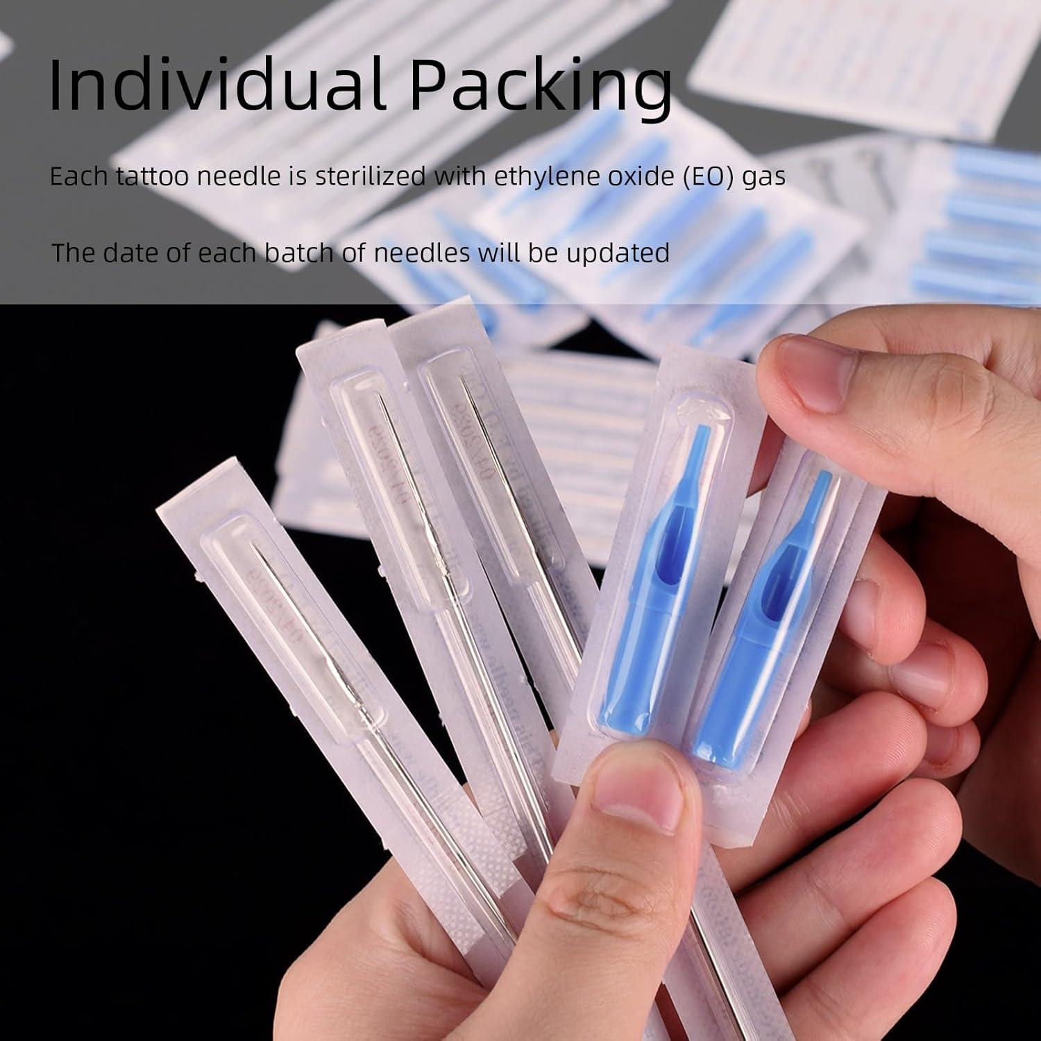 Juego de Agujas y Puntas de Tatuaje ATOMUS 50pcs Mixtas