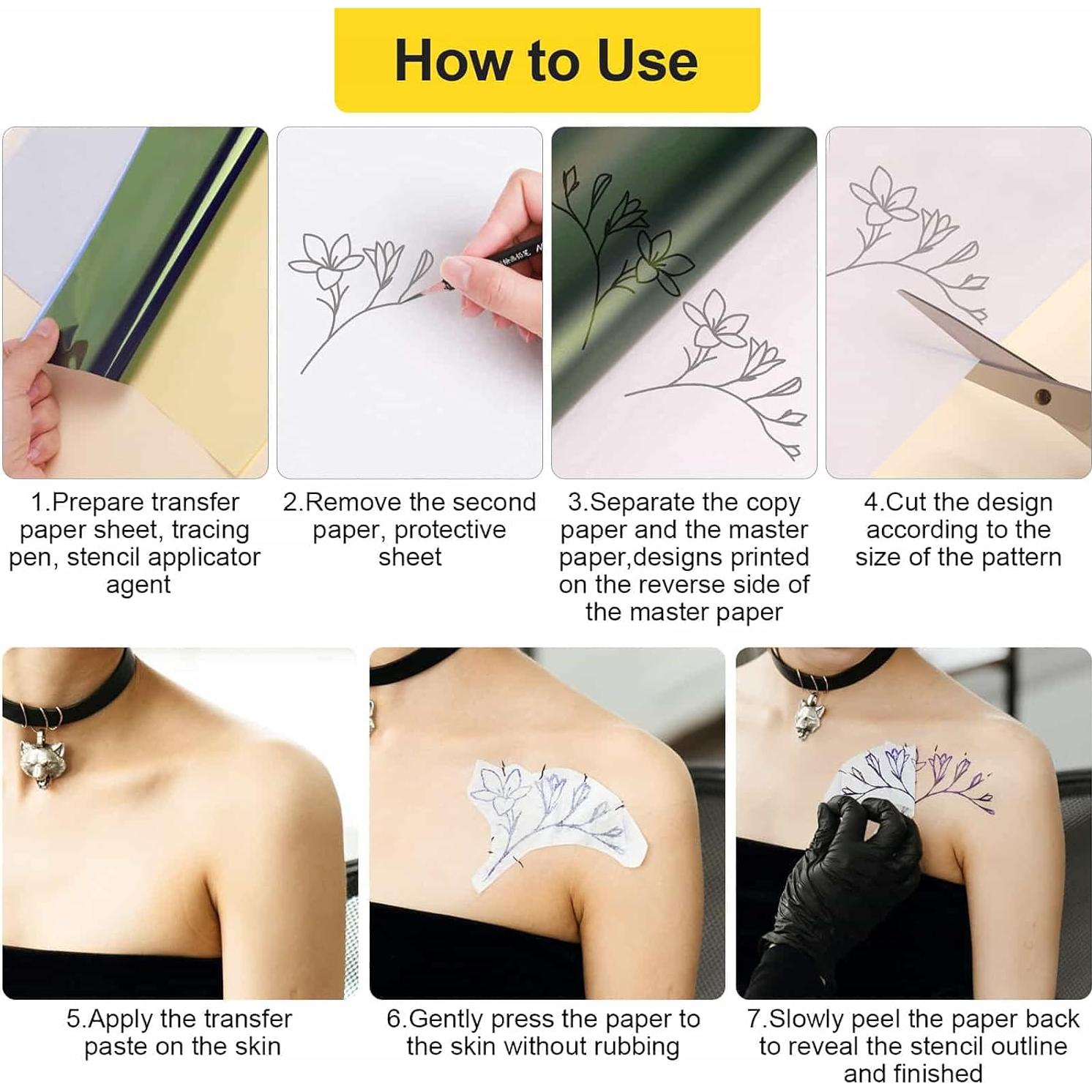 Papel de Transferencia para Tatuajes Acejoz A4 120 Hojas