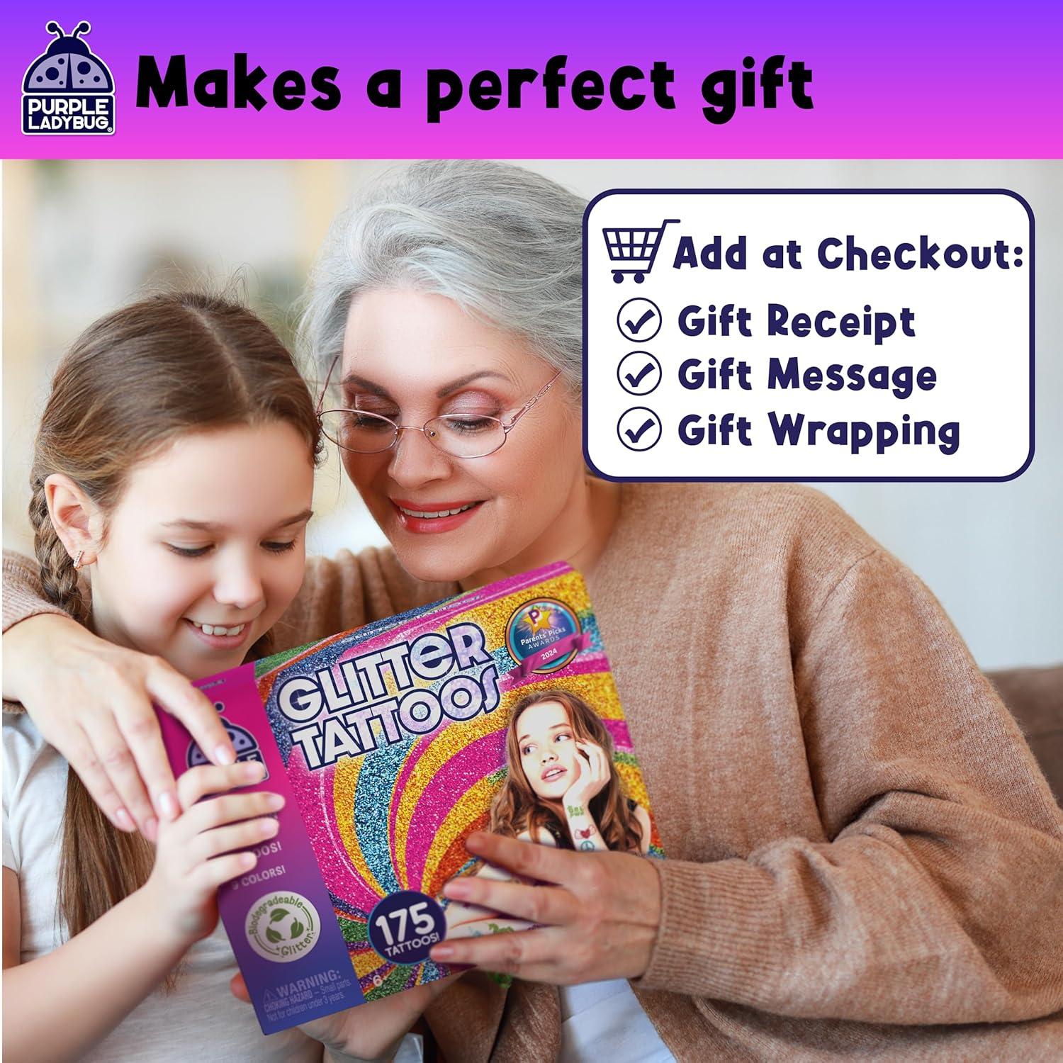 Kit de Tatuajes Temporales Purpurina 175 Piezas Niños