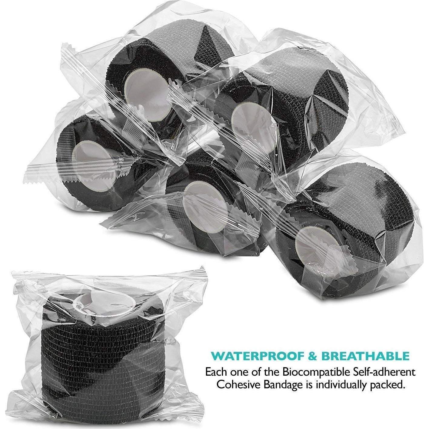 Venda Autoadhesiva para Tatuajes Jconly 24PCS 5m Negra