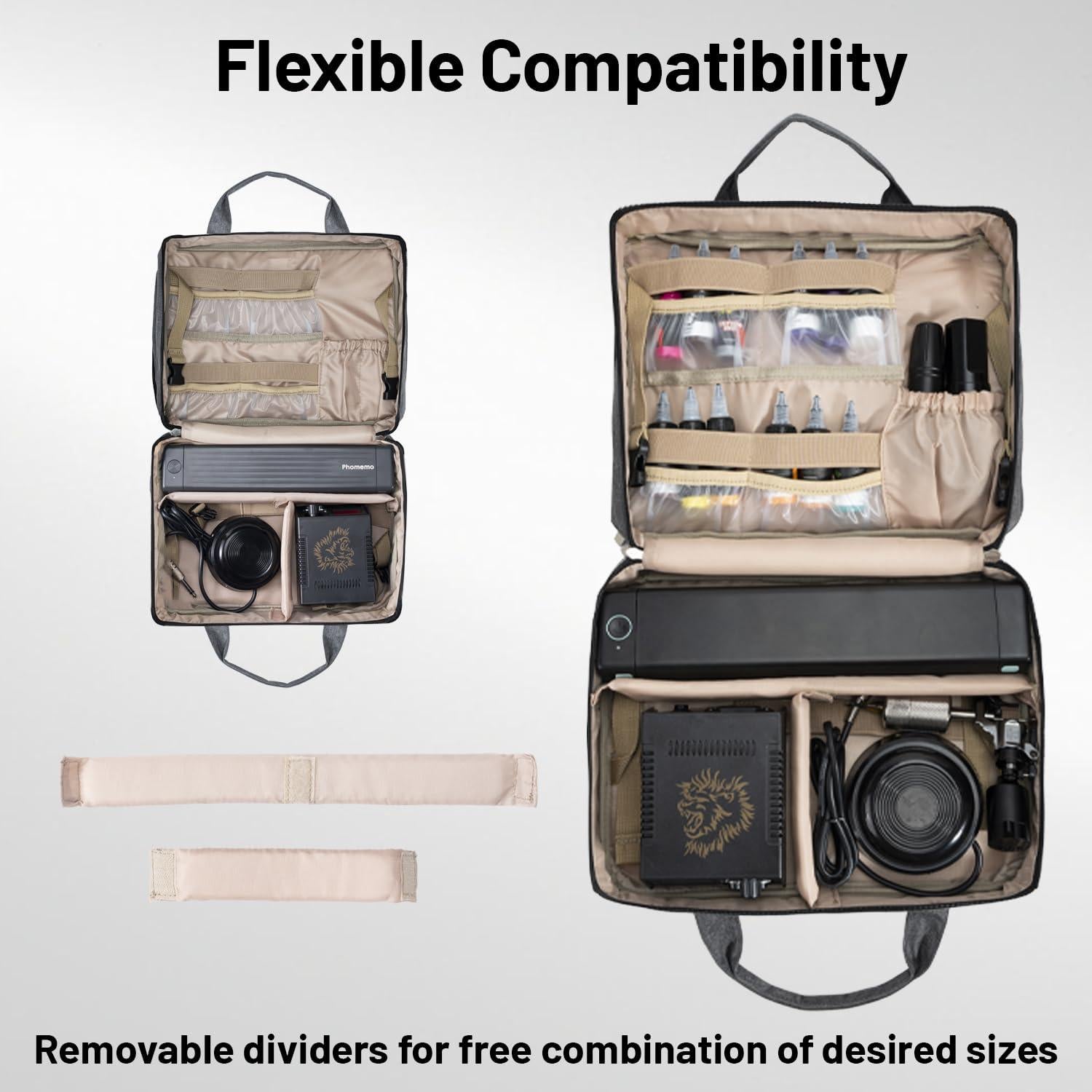 Bolsa de Tatuaje Phomemo Estuche de Viaje Gris 31.75x13.97cm