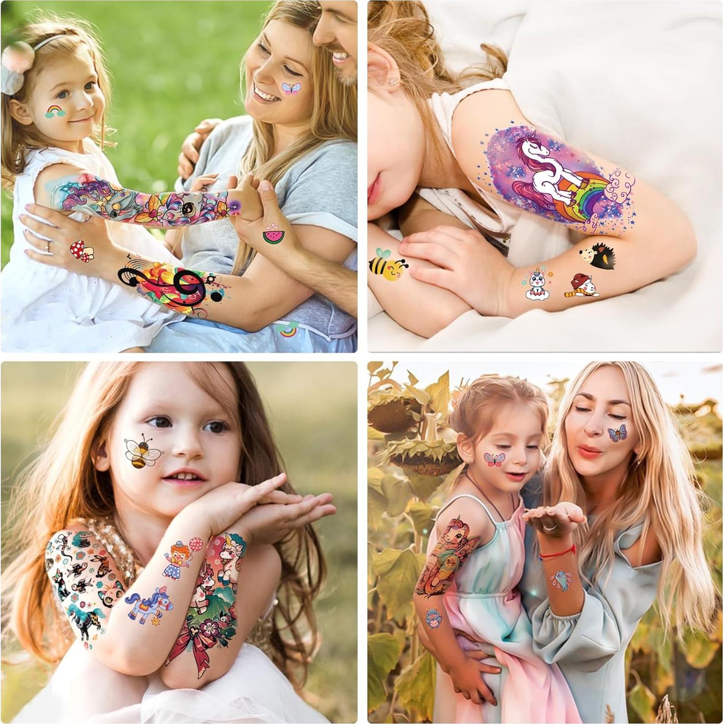 52 Tatuajes Temporales Atydkug para Niños - Animales y Cohetes