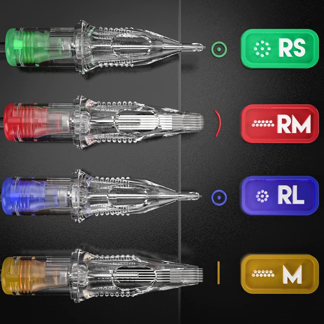 Agujas de Tatuaje Dragonhawk 1007RM 20Pcs Magnum Redonda