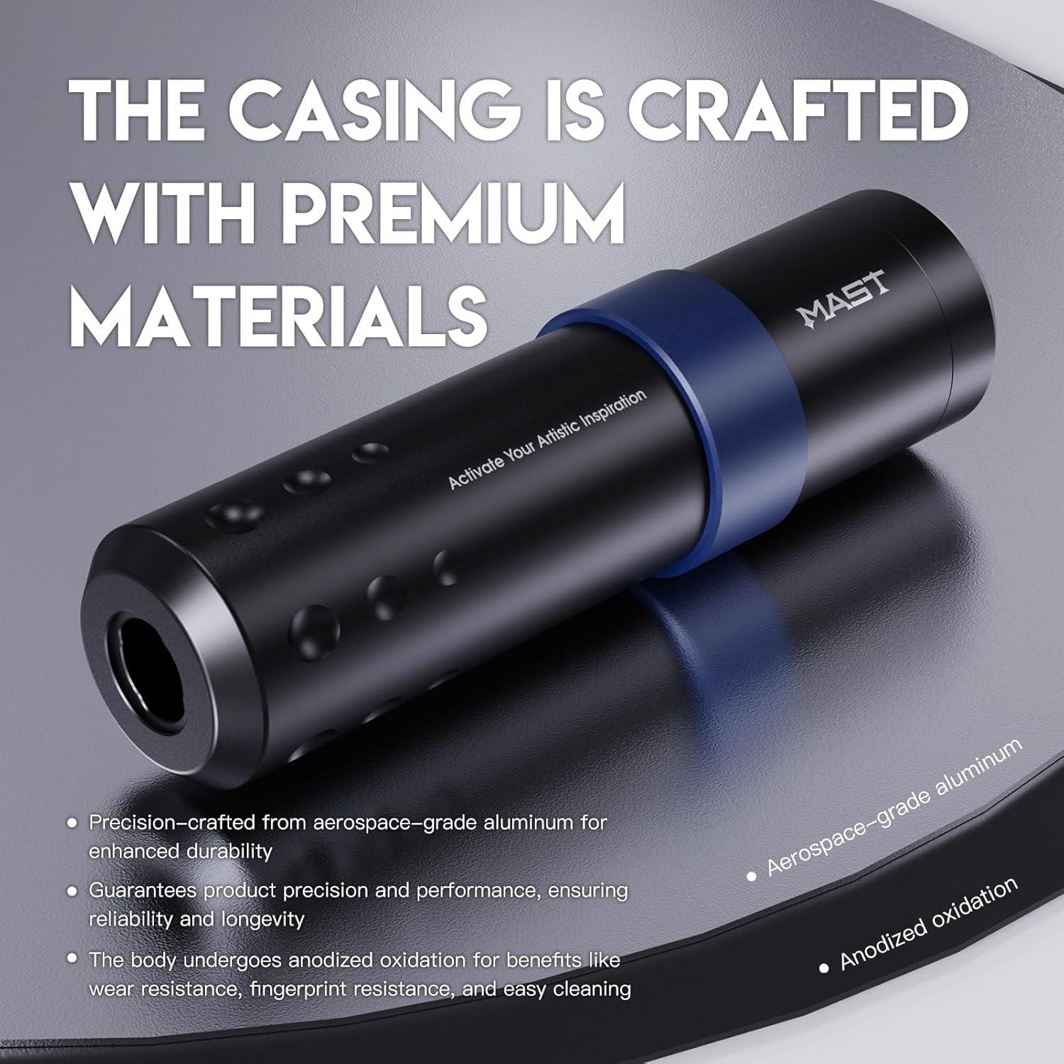 Kit de Tatuaje Mast A3 Inalámbrico con Piel Práctica