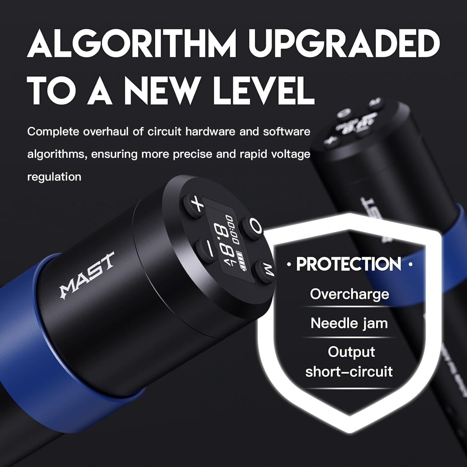 Kit de Tatuaje Mast A3 Inalámbrico con Piel Práctica