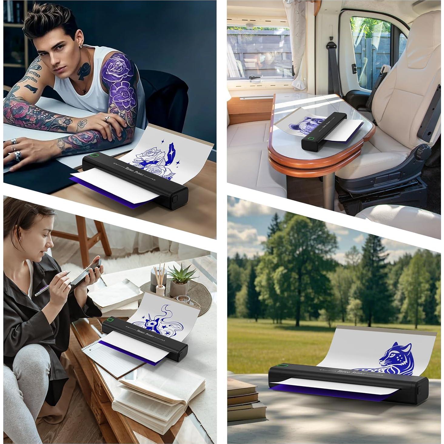 Impresora de Plantillas de Tatuajes NEWYES Inalámbrica 12V