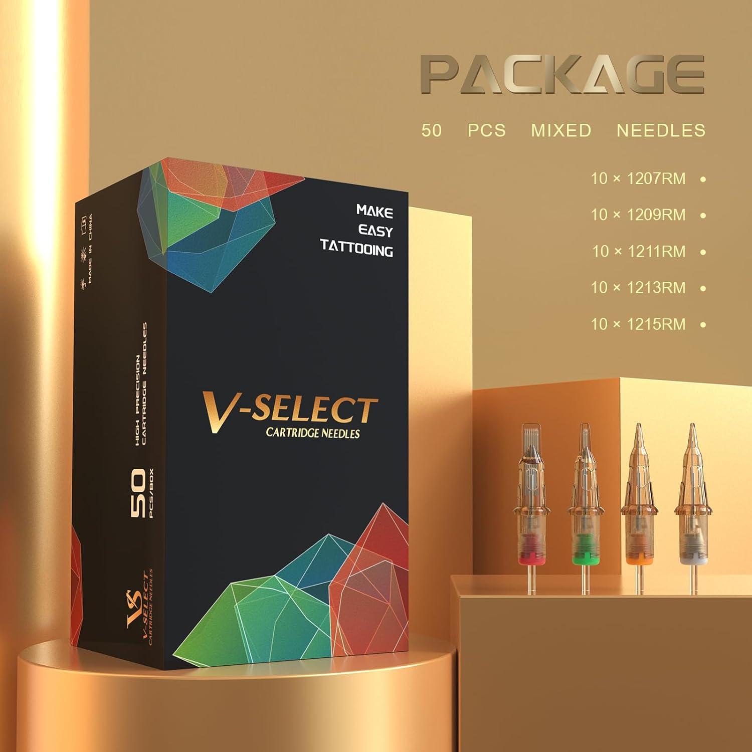 Agujas de Tatuaje EZ Tattoo #12 Variadas 50Pcs Magnum