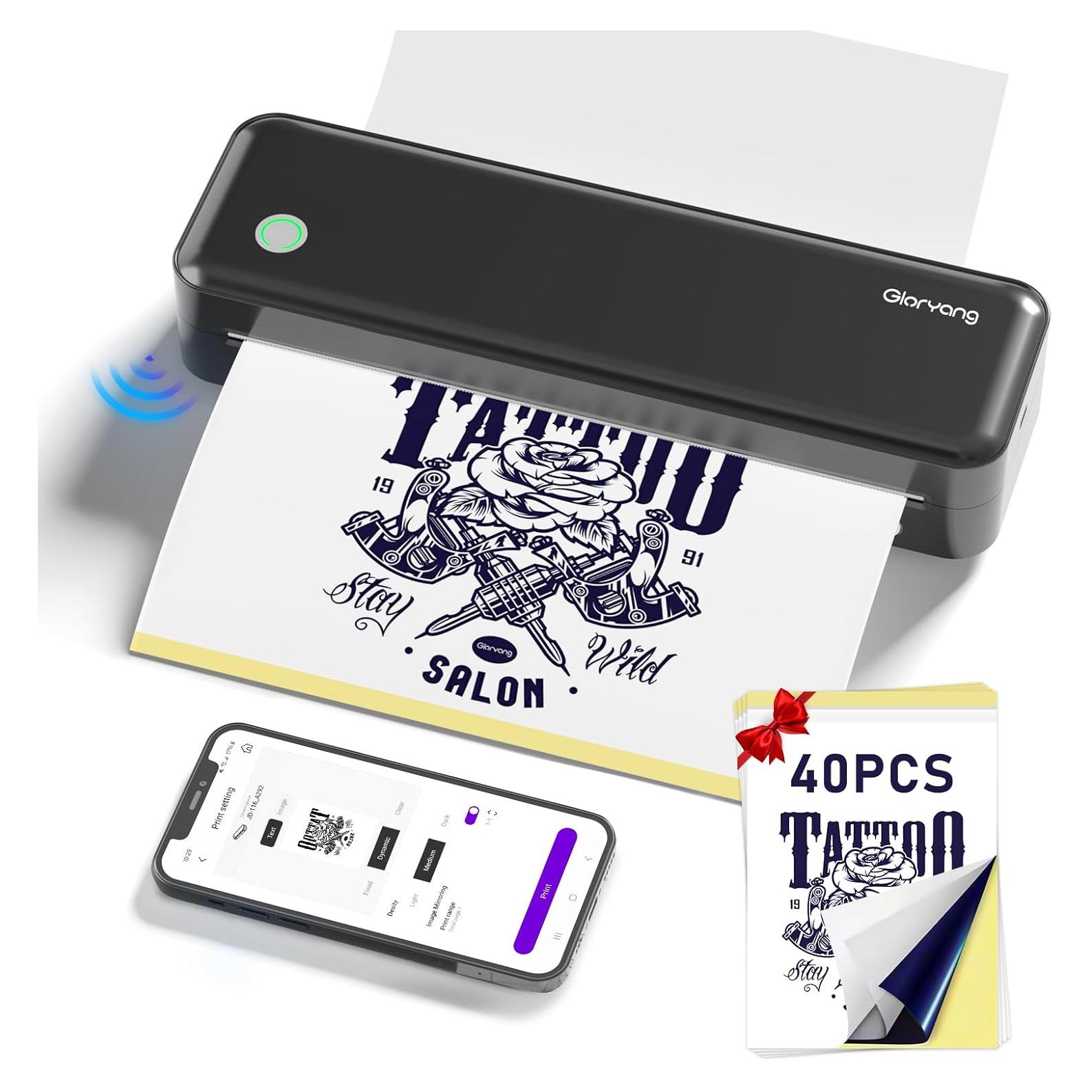 Impresora de Plantillas de Tatuaje Gloryang JD-126 Inalámbrica