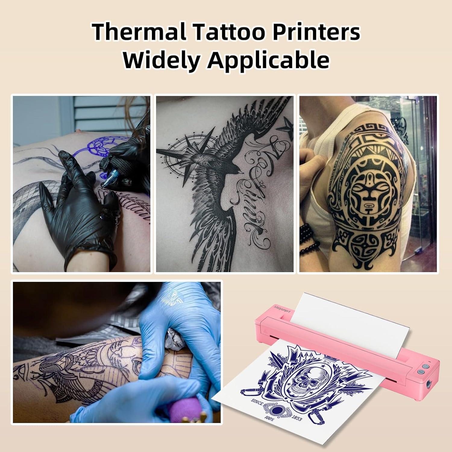 Impresora de Tatuajes Inalámbrica Meiyunprt Rosa - Portátil