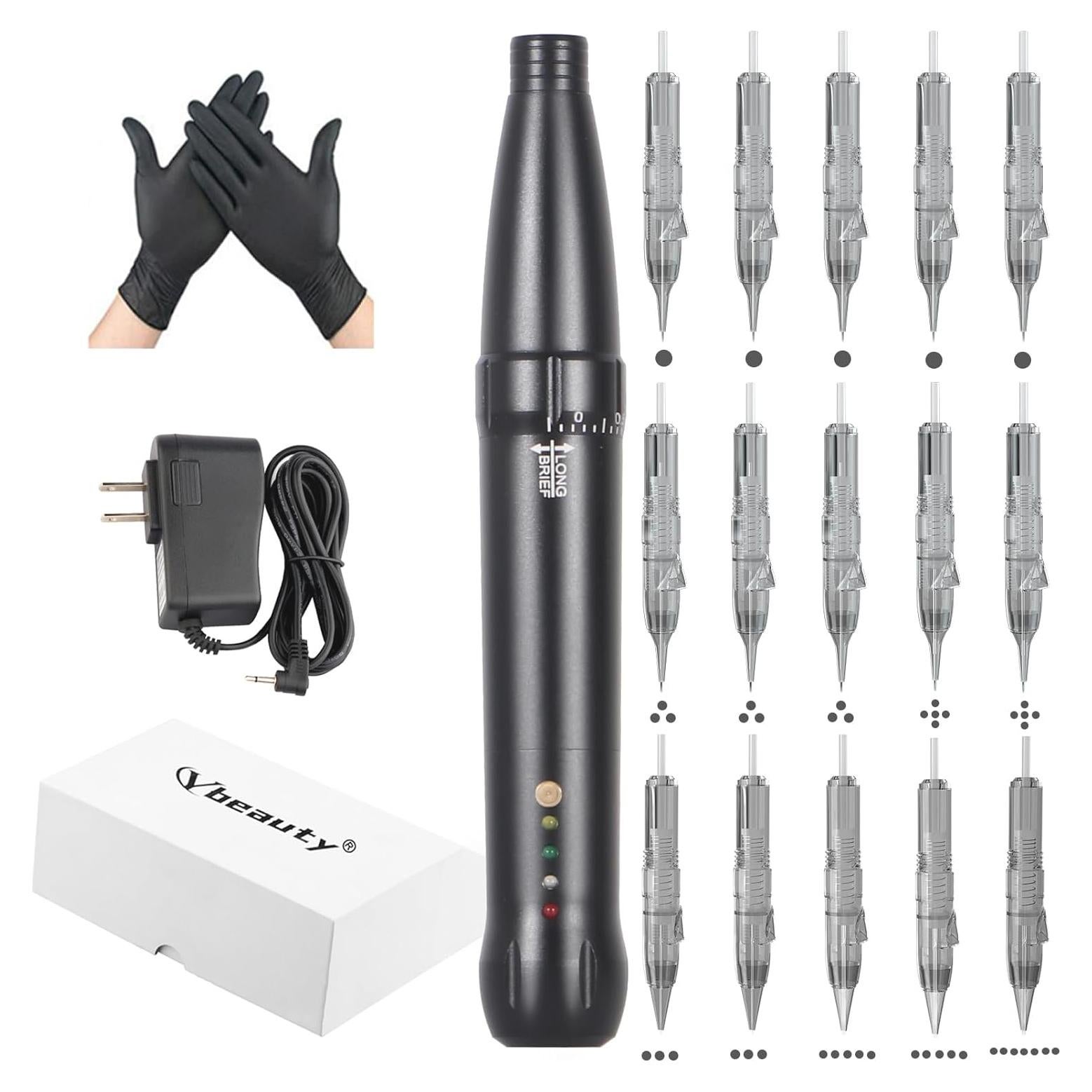 Kit Máquina Tatuaje Cejas Ybeauty Micropigmentación 15 Agujas