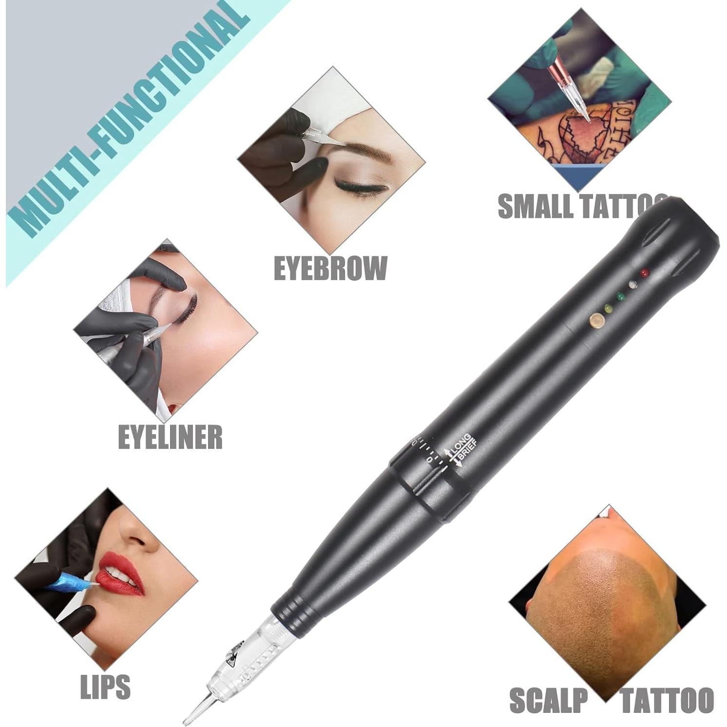 Kit Máquina Tatuaje Cejas Ybeauty Micropigmentación 15 Agujas