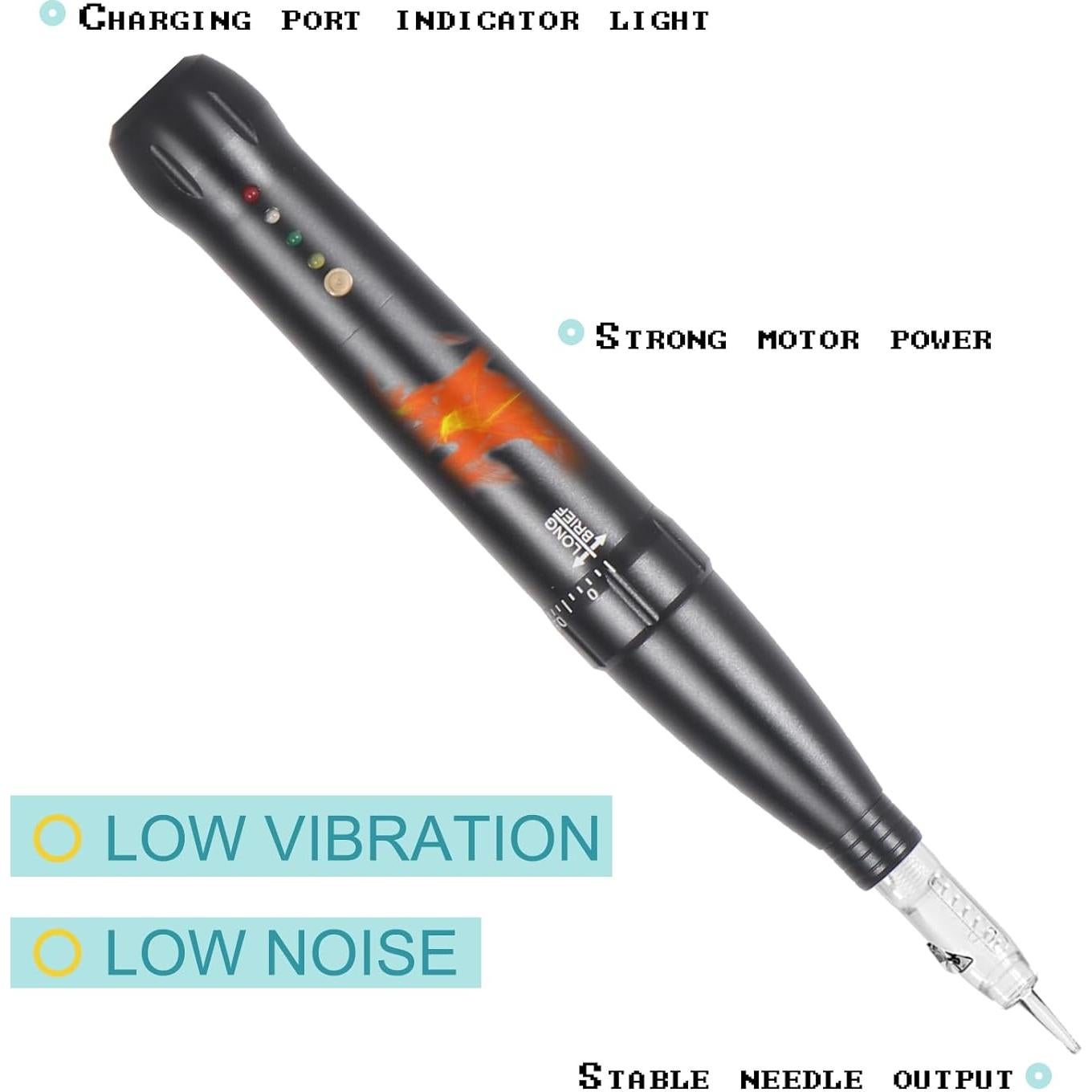 Kit Máquina Tatuaje Cejas Ybeauty Micropigmentación 15 Agujas