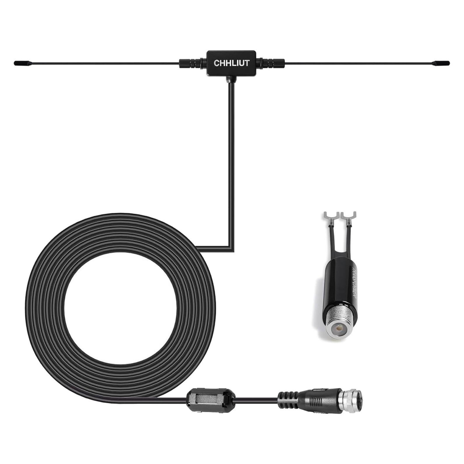 Antena Dipolo FM Universal Kai Han 75 Ohm 4,88 m Conector F