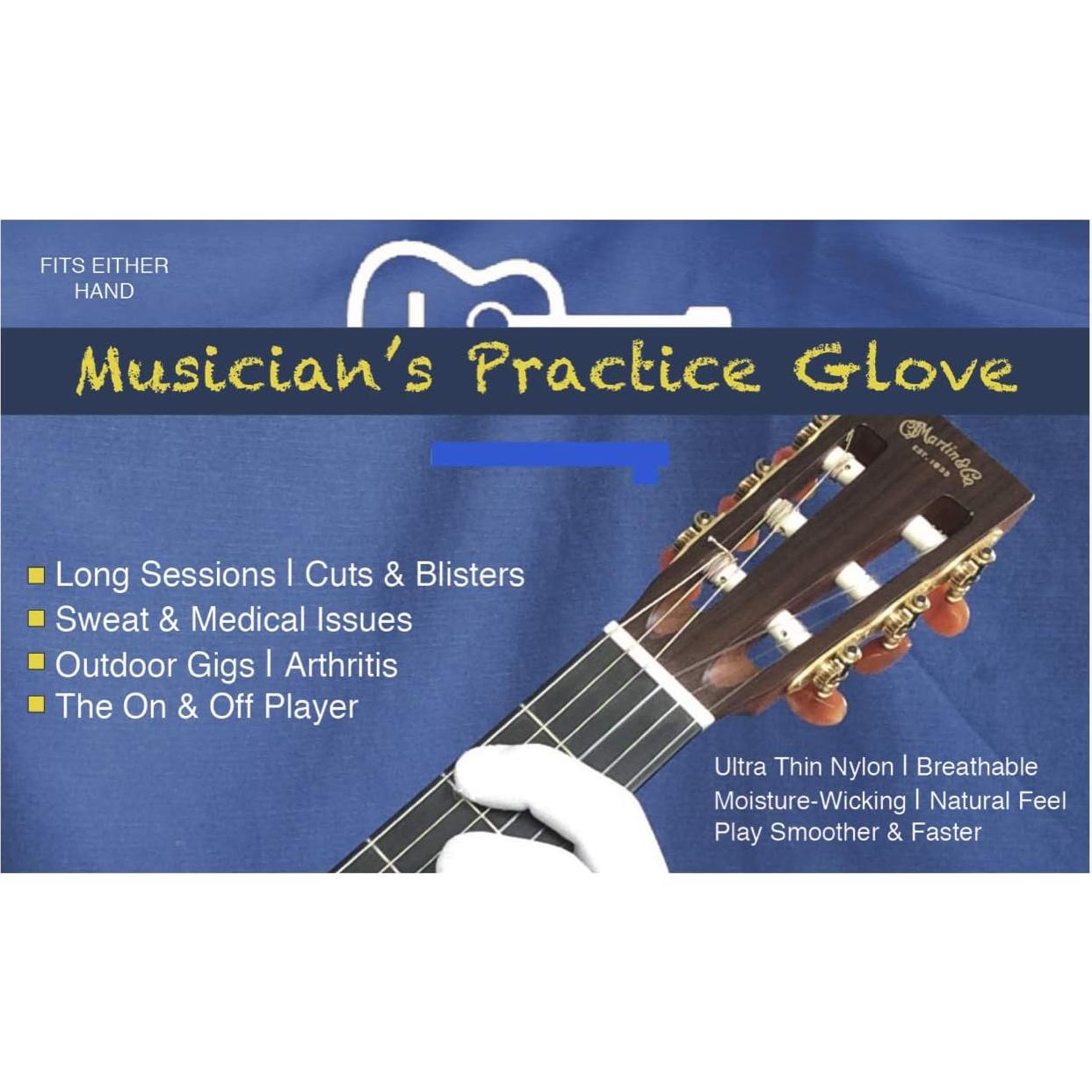 Guante de Práctica para Músicos - Nylon Negro XX-Pequeño