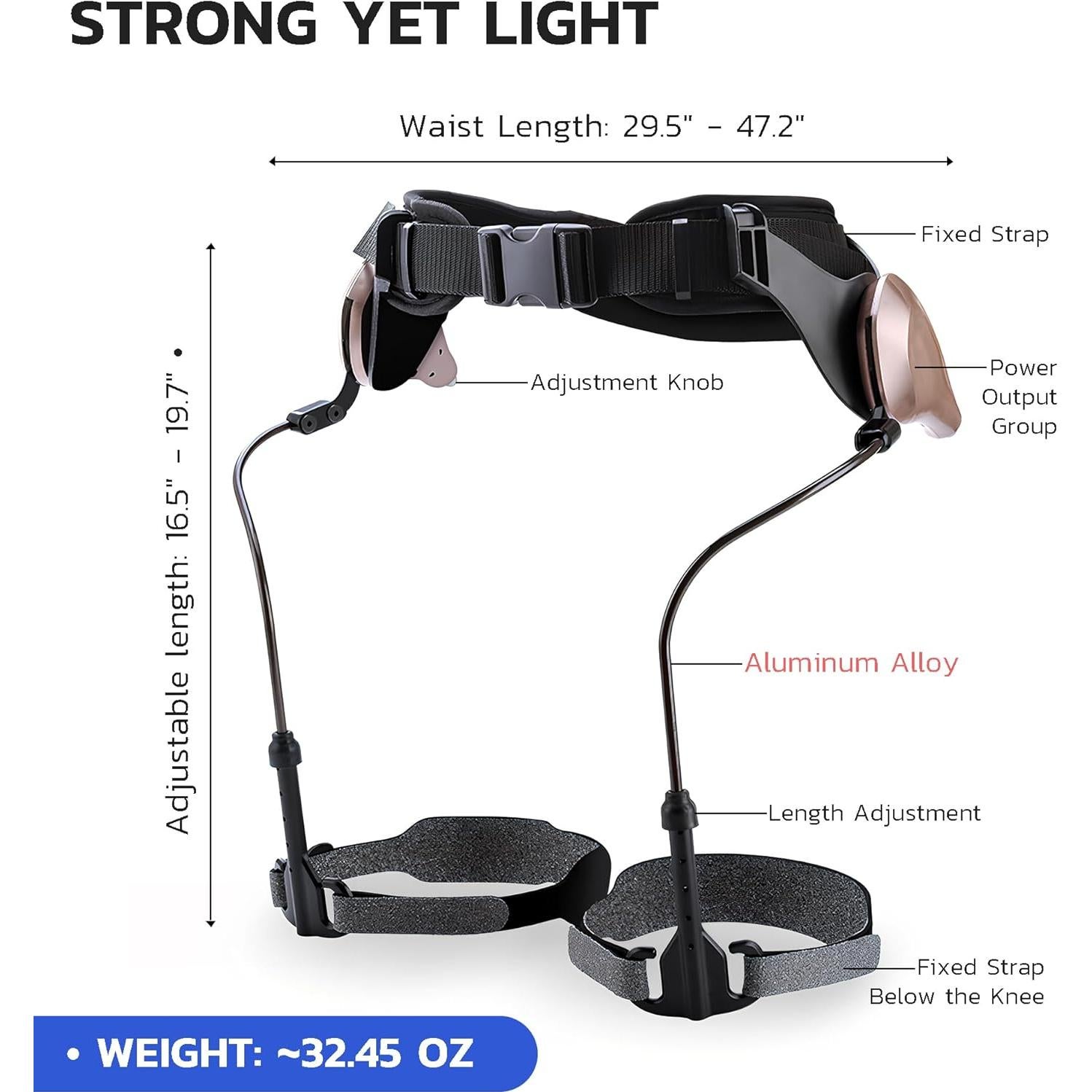 Exoesqueleto Robótico ZOYACREATE para Caminata - Negro