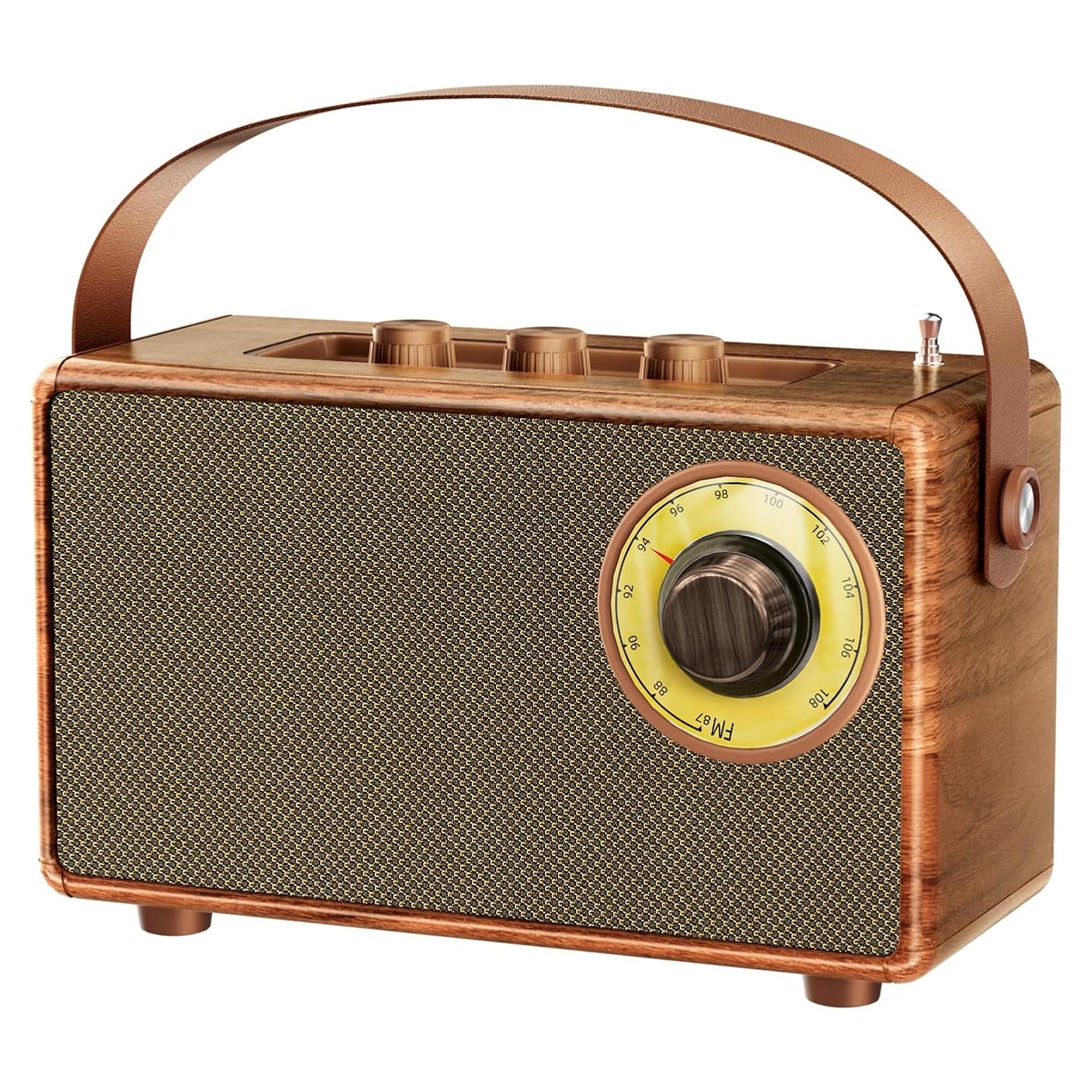 Altavoz Retro Bluetooth FREEFISH AS23 con Radio FM 15W