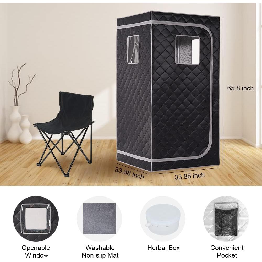 Sauna Portátil Smartmak 1500W con Baño de Hielo y Vaporera 4L