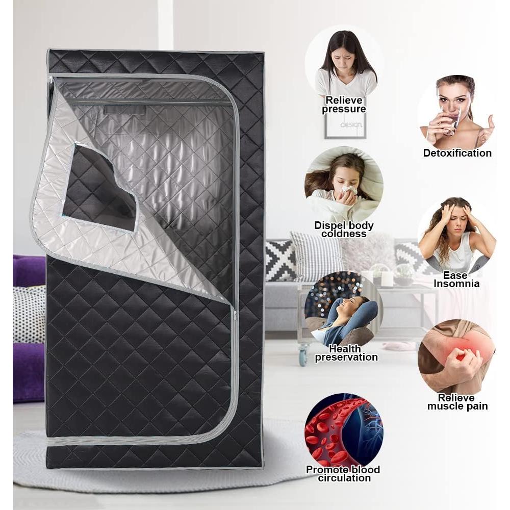 Sauna Portátil Smartmak 1500W con Baño de Hielo y Vaporera 4L