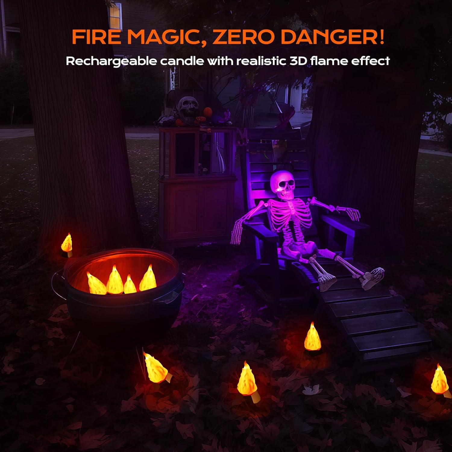 Lámpara de Llama Parpadeante BlcTec USB Recargable 3 Modos