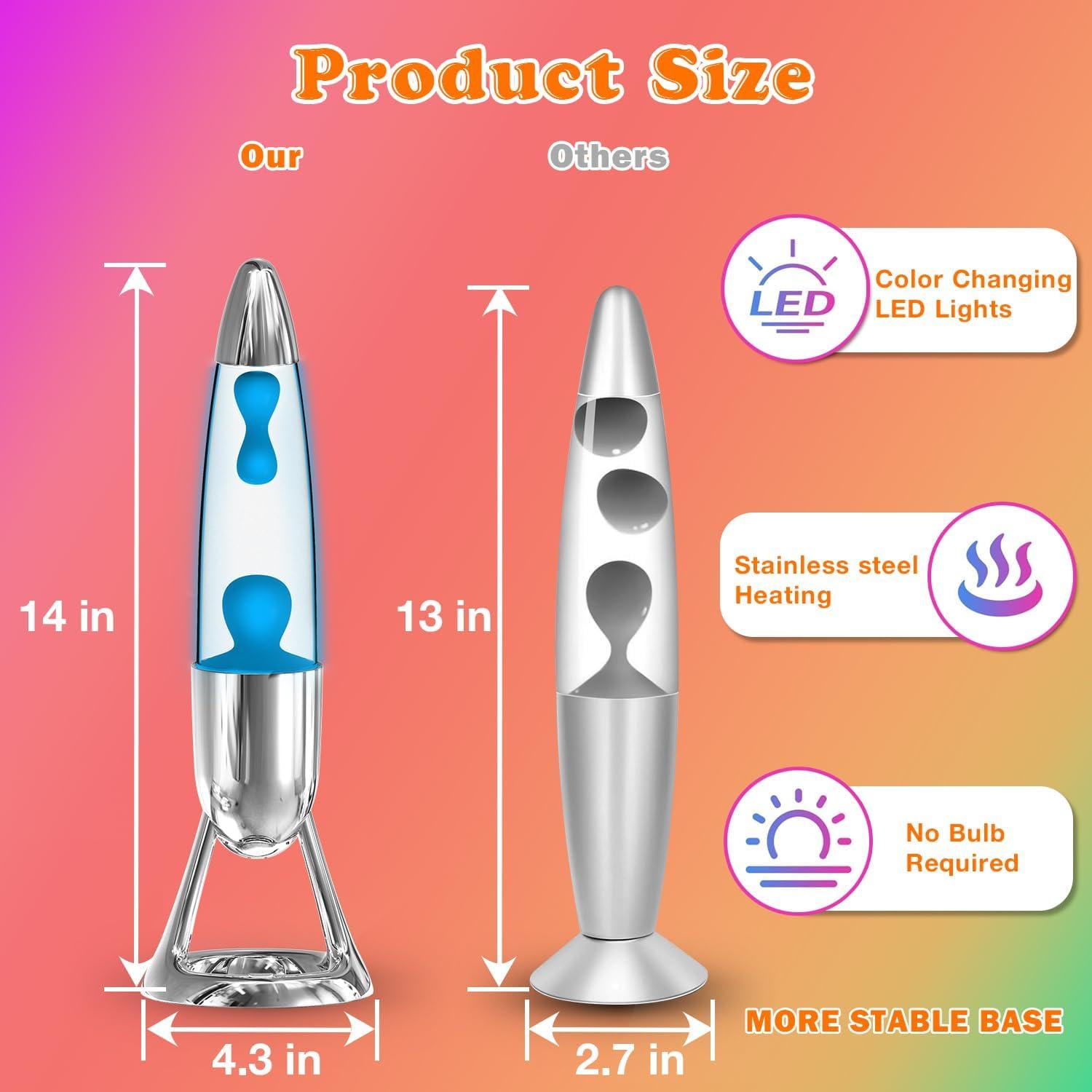 Lámpara de Movimiento Líquido WANNALAMP 35.56 cm Plata
