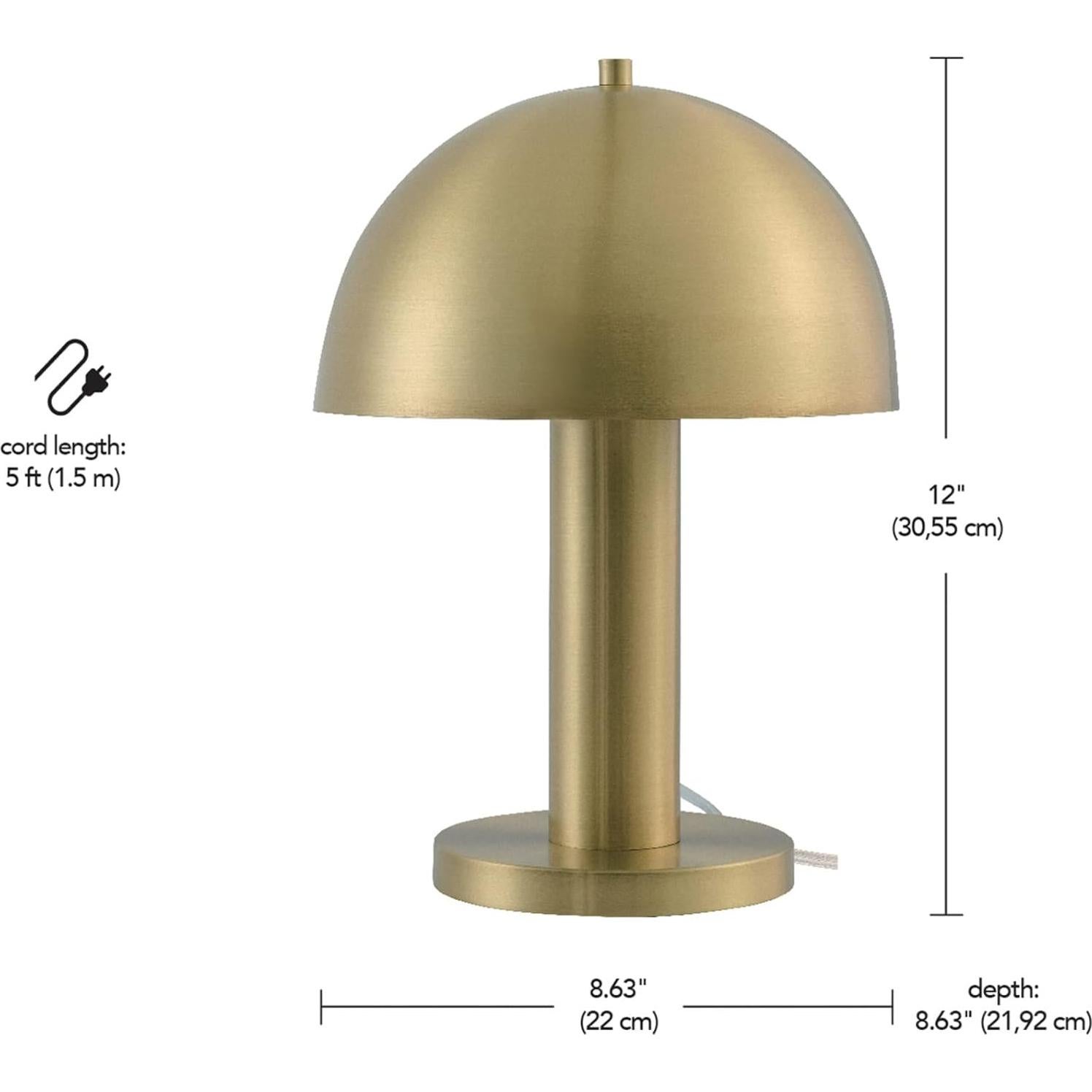 Lámpara de Mesa Globo Electric Olivia 30.48 cm Latón Mate