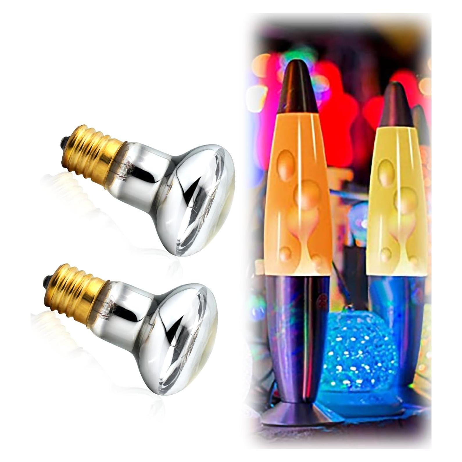 Paquete de 2 Bombillas de Lava R39 E17 25W JUAWTYUK