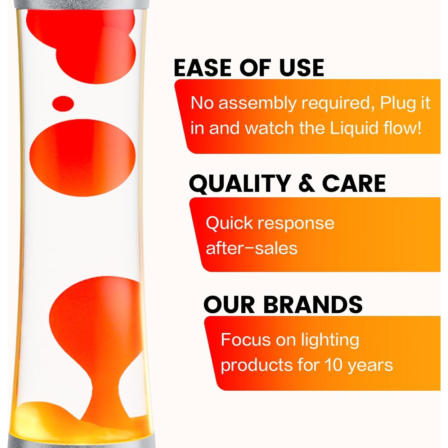 Lámpara de Movimiento Líquido XXMANX 32 cm Luz Nocturna Roja