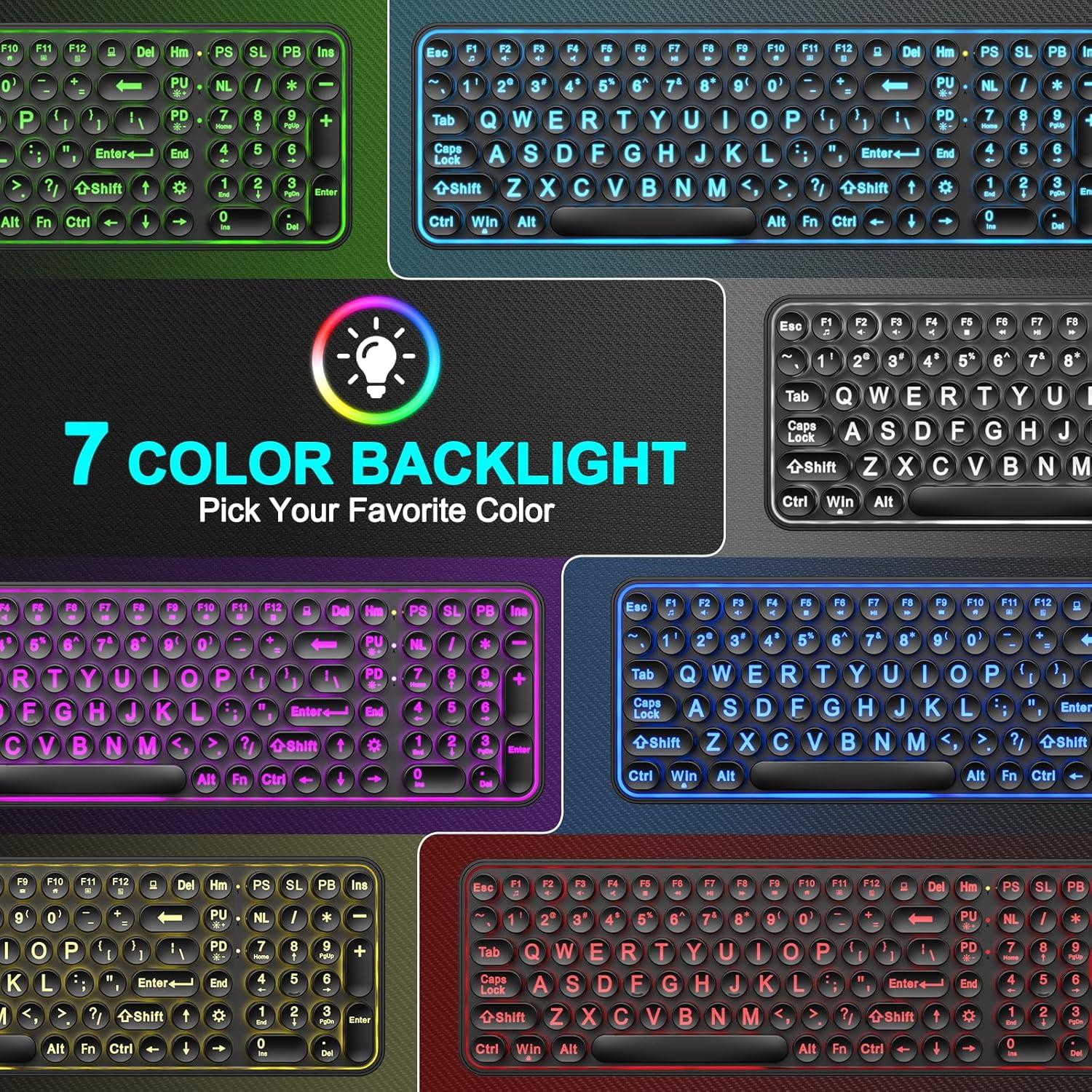 Teclado Retroiluminado USB DEYING LPK66 con Teclas Grandes