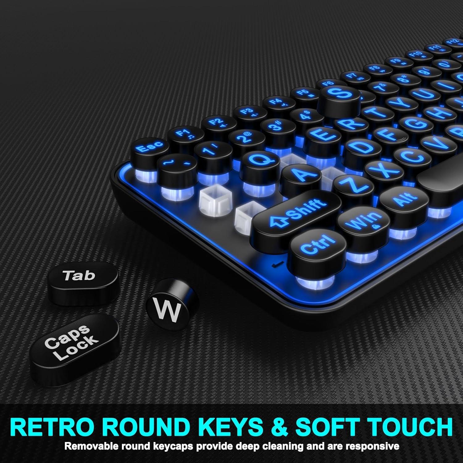 Teclado Retroiluminado USB DEYING LPK66 con Teclas Grandes