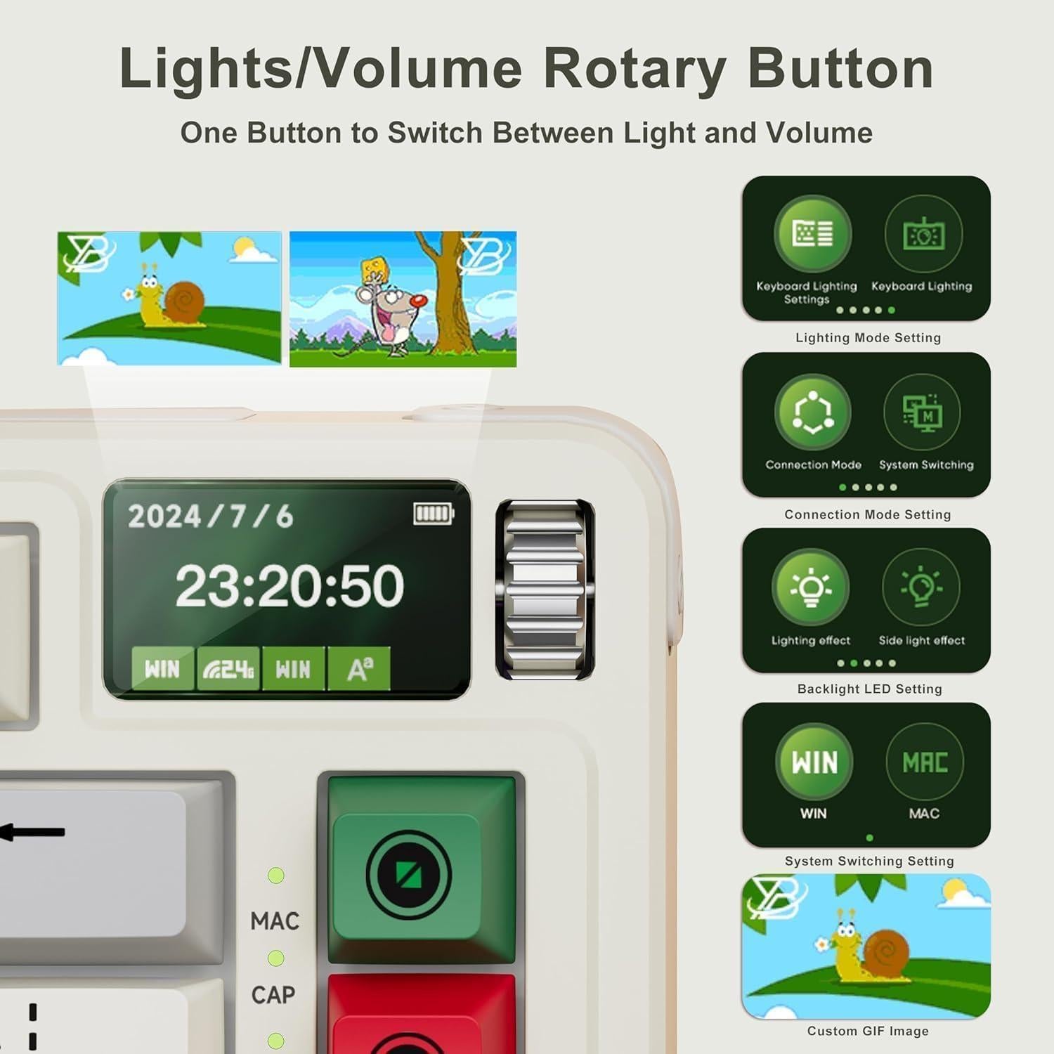 Teclado Mecánico BOYI C75Pro 75% RGB con Pantalla TFT