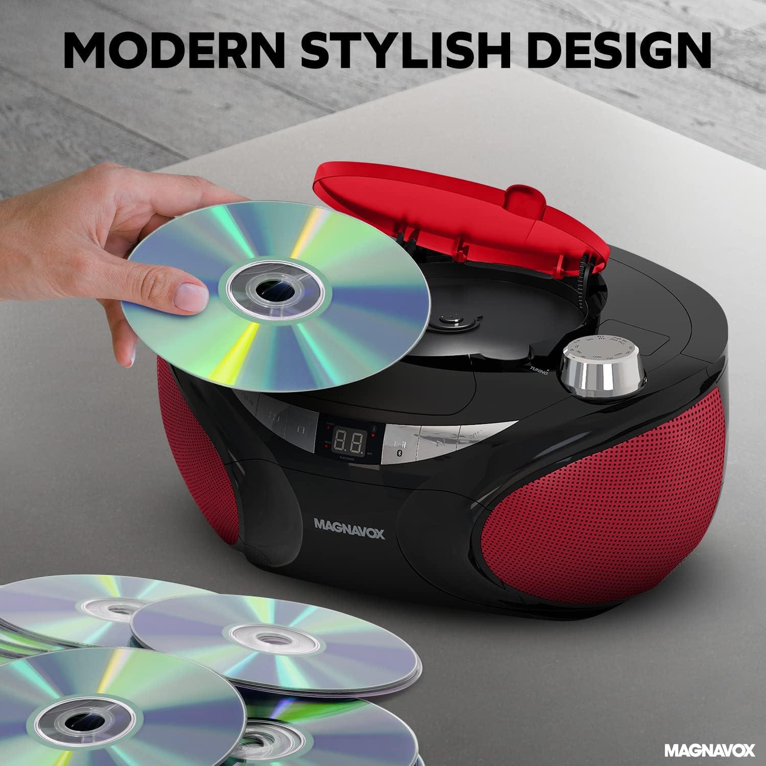 Reproductor de CD Magnavox MD6949 Portátil Bluetooth Negro