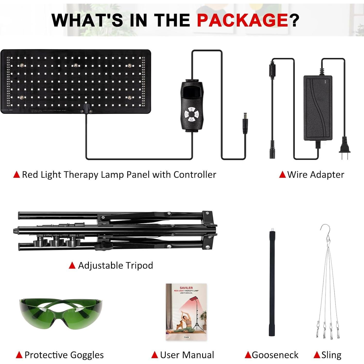 Lámpara de Terapia de Luz Roja SAVILER SVL-13 Alivio Dolor