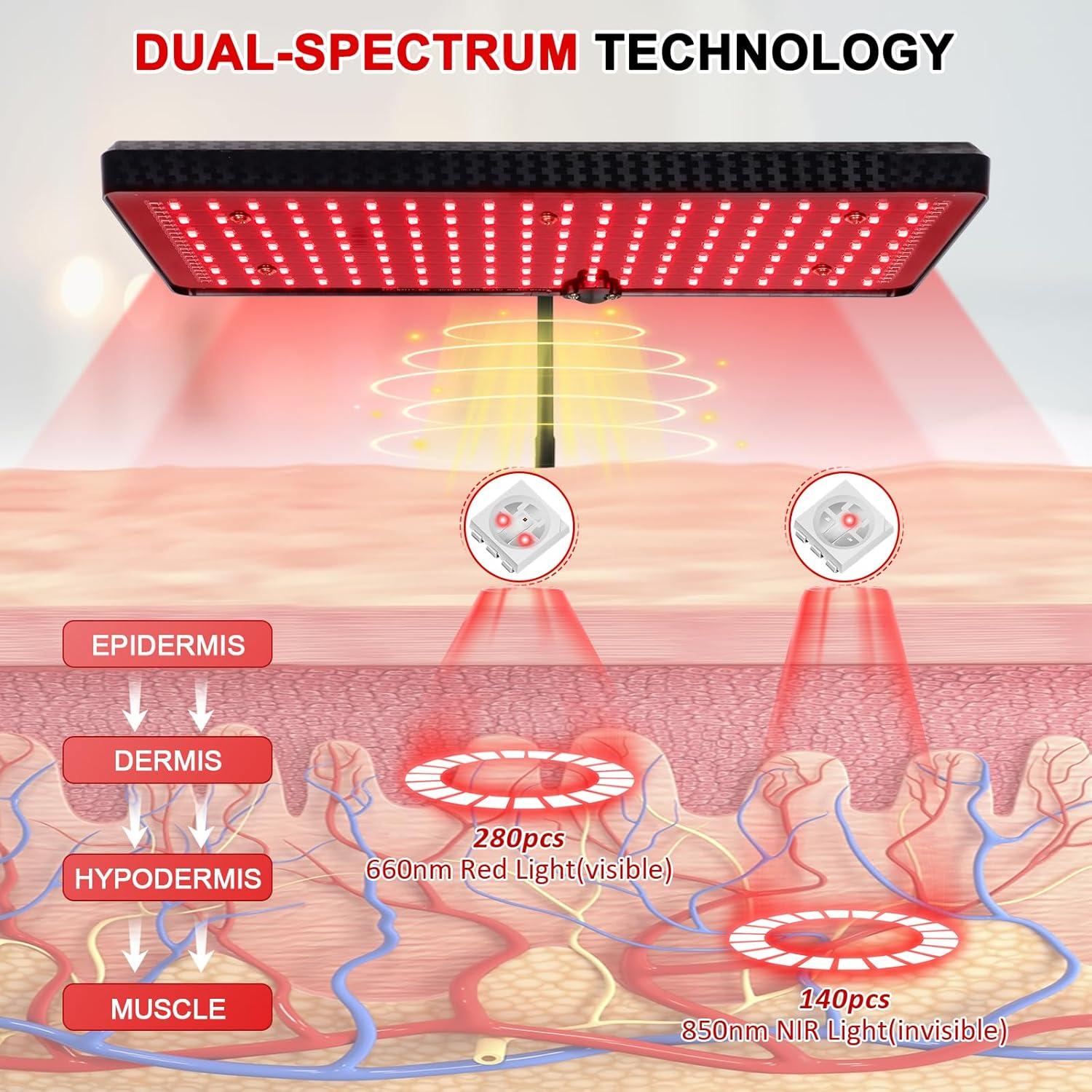 Lámpara de Terapia de Luz Roja SAVILER Doble Cabezal 660nm