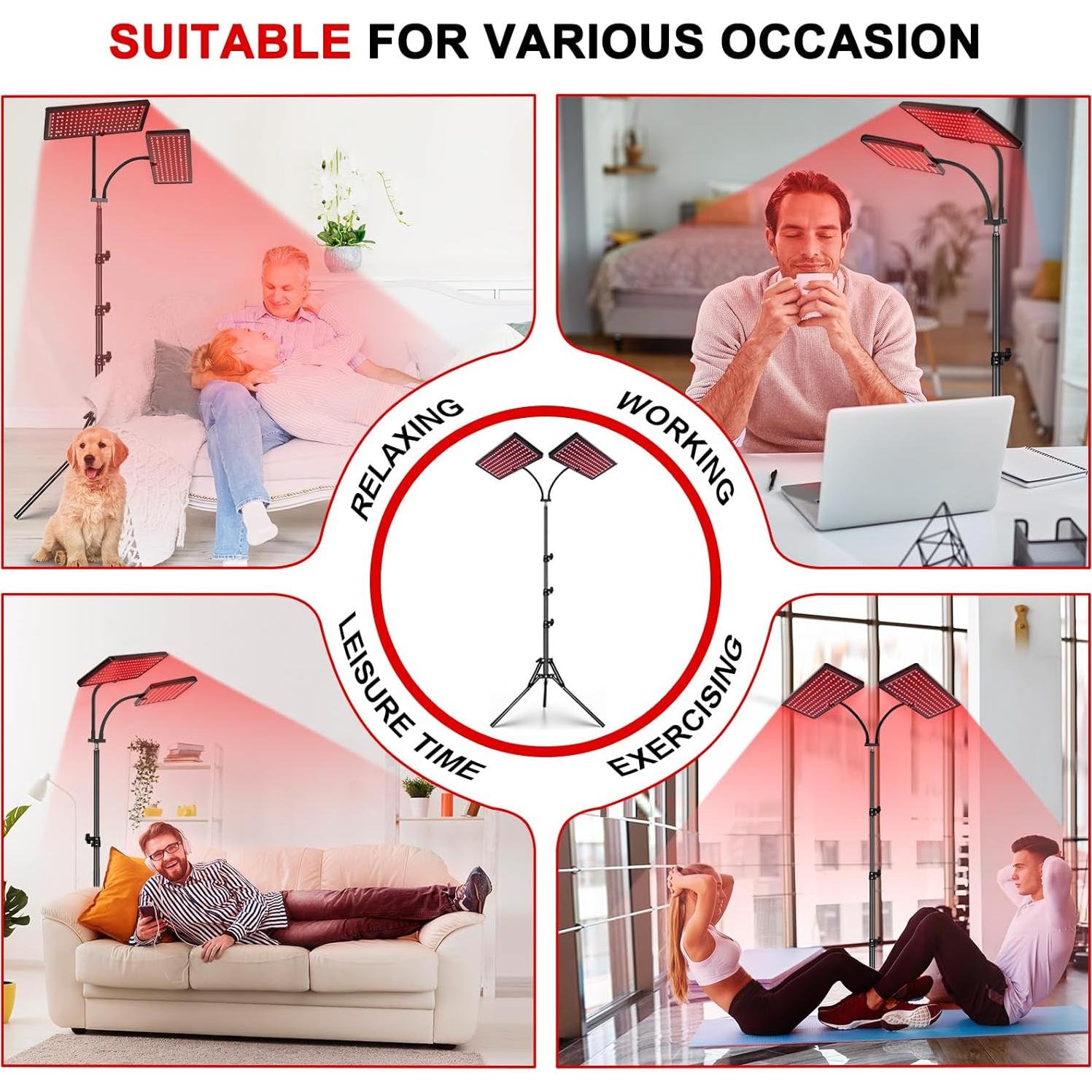 Lámpara de Terapia de Luz Roja SAVILER Doble Cabezal 660nm