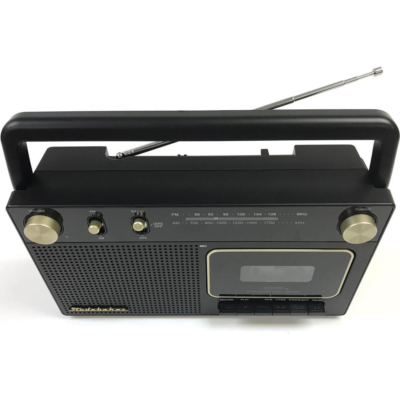 Estéreo Portátil Studebaker SB2129BG AM/FM y Grabador de Cassettes