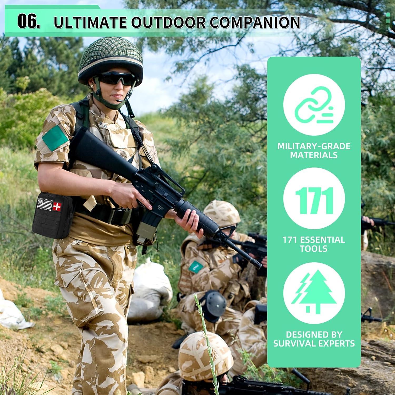 Kit de Primeros Auxilios 171PCS Abpir con Supervivencia y Carpa