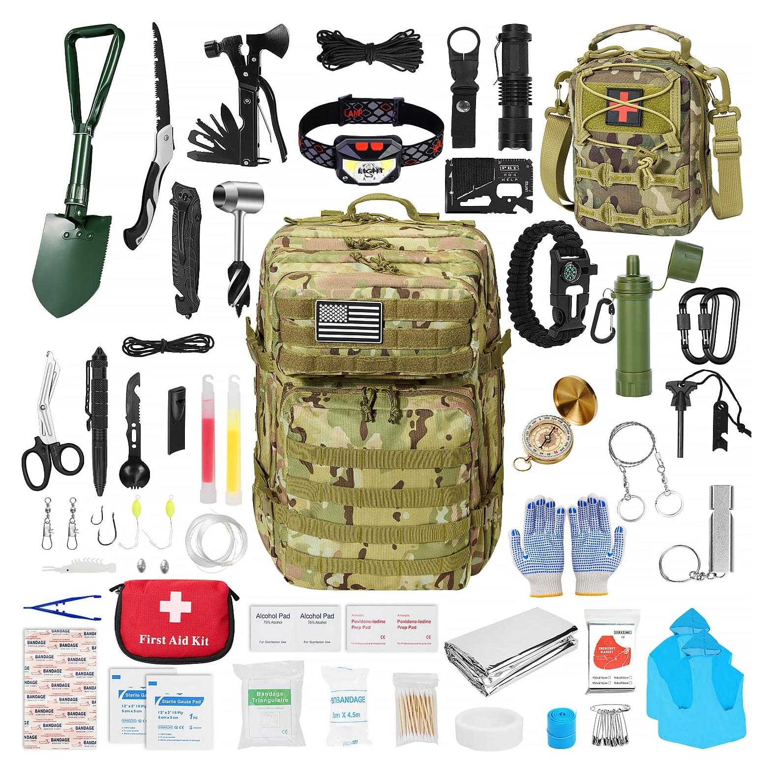 Kit de Supervivencia Skywod 99PCS Mochila 45L Emergencias