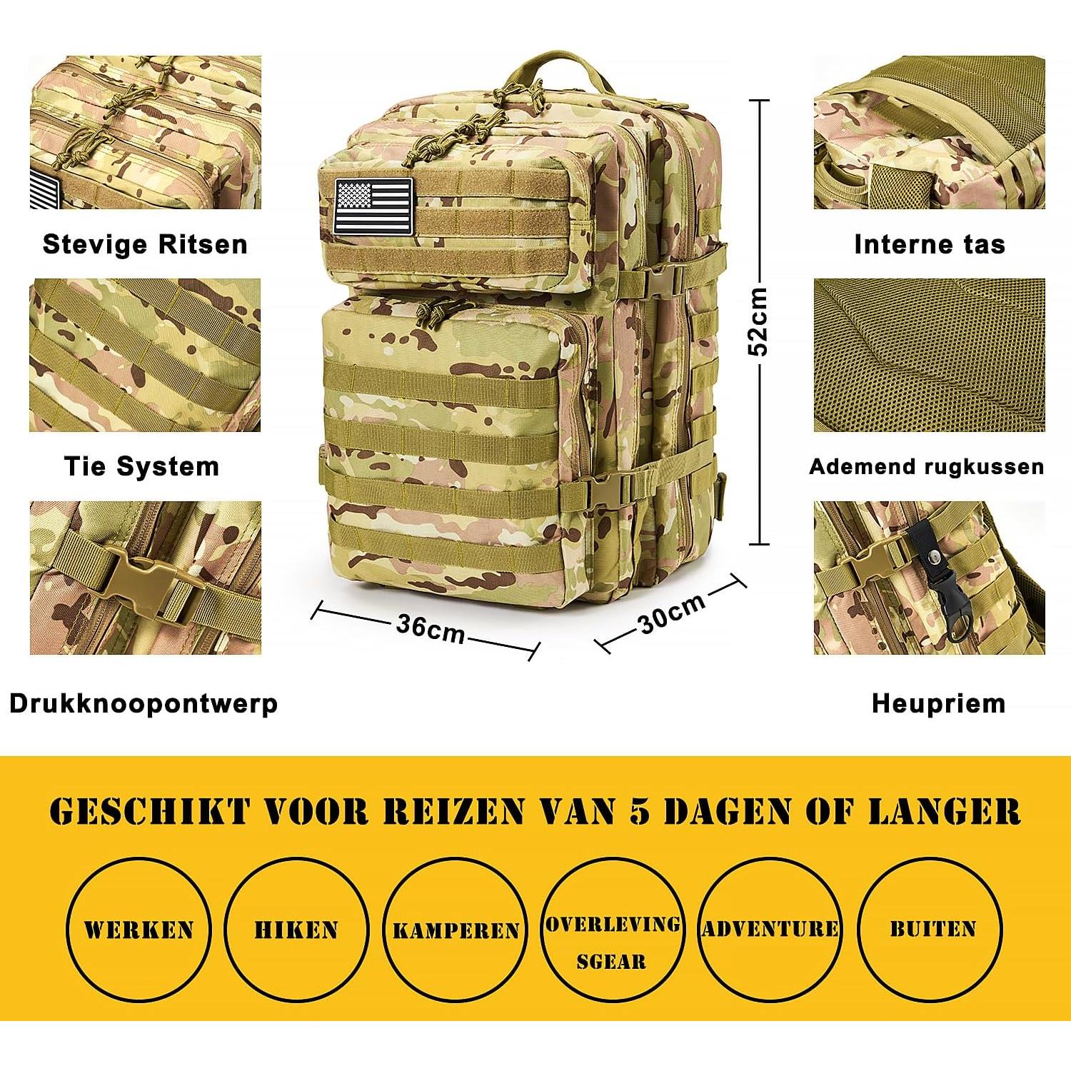 Kit de Supervivencia Skywod 99PCS Mochila 45L Emergencias