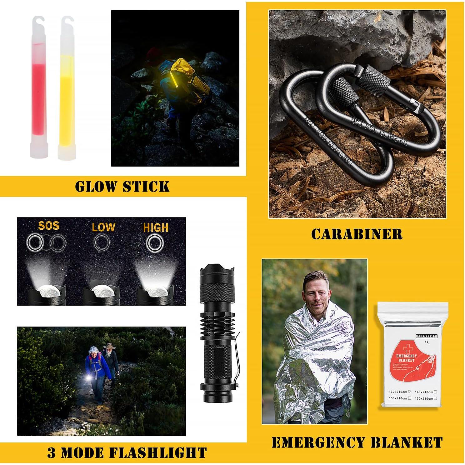 Kit de Supervivencia Skywod 99PCS Mochila 45L Emergencias