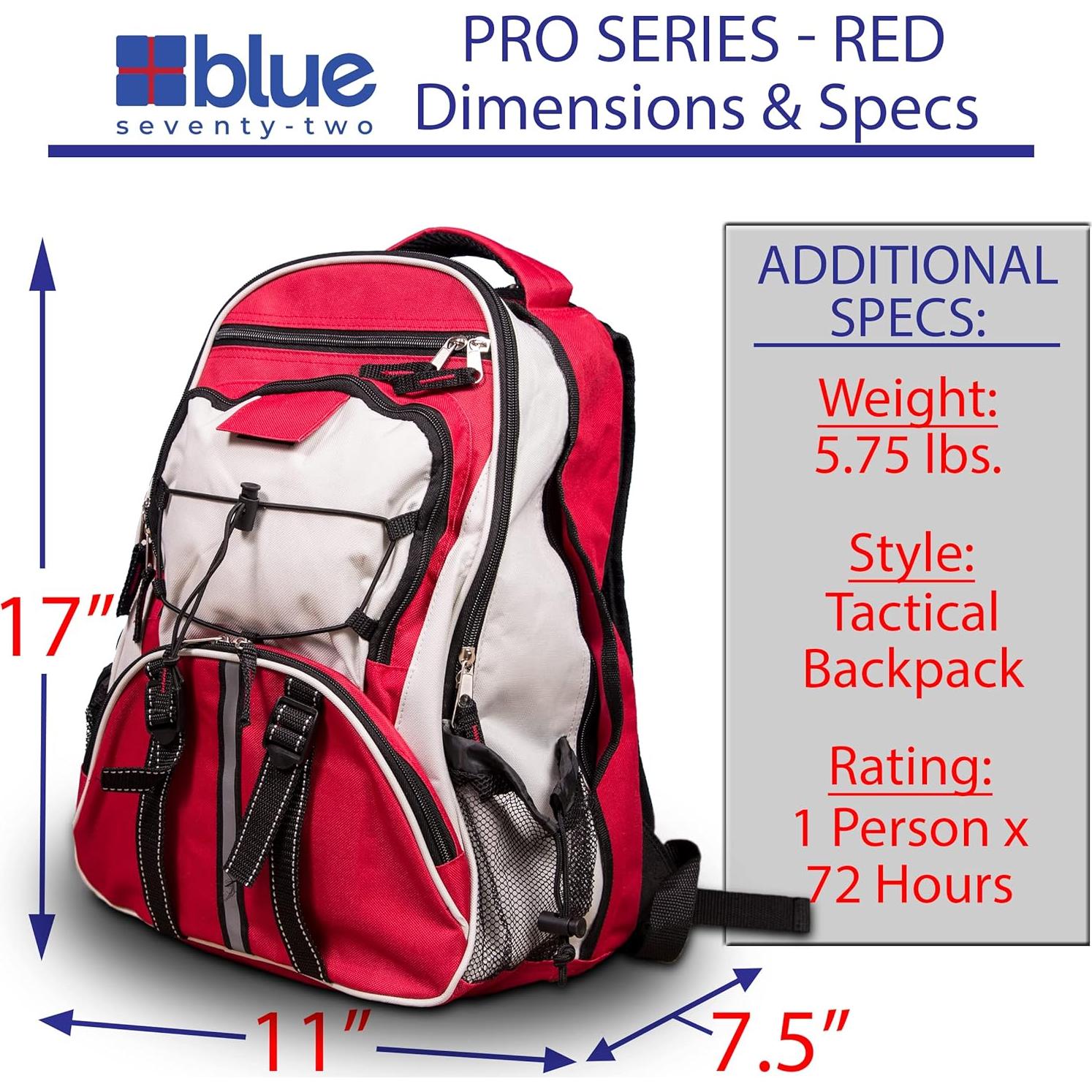 Mochila de Emergencia Coolers Azules Azul Setenta y Dos Pro 72h