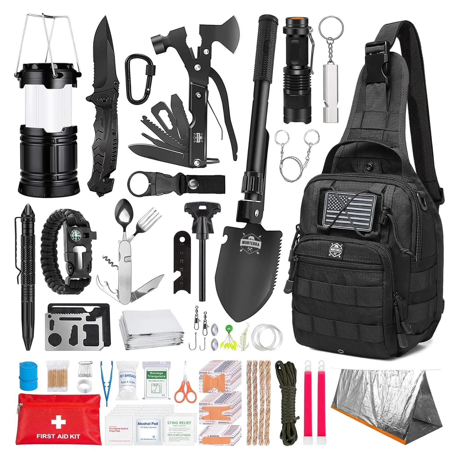 Kit de Supervivencia Monterra 265 Pzs Primeros Auxilios Camping