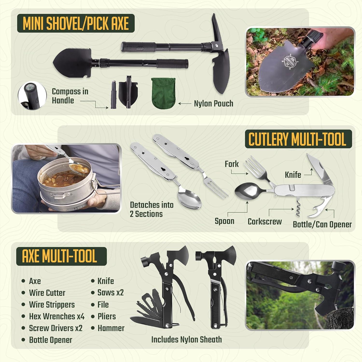 Kit de Supervivencia Monterra 265 Pzs Primeros Auxilios Camping