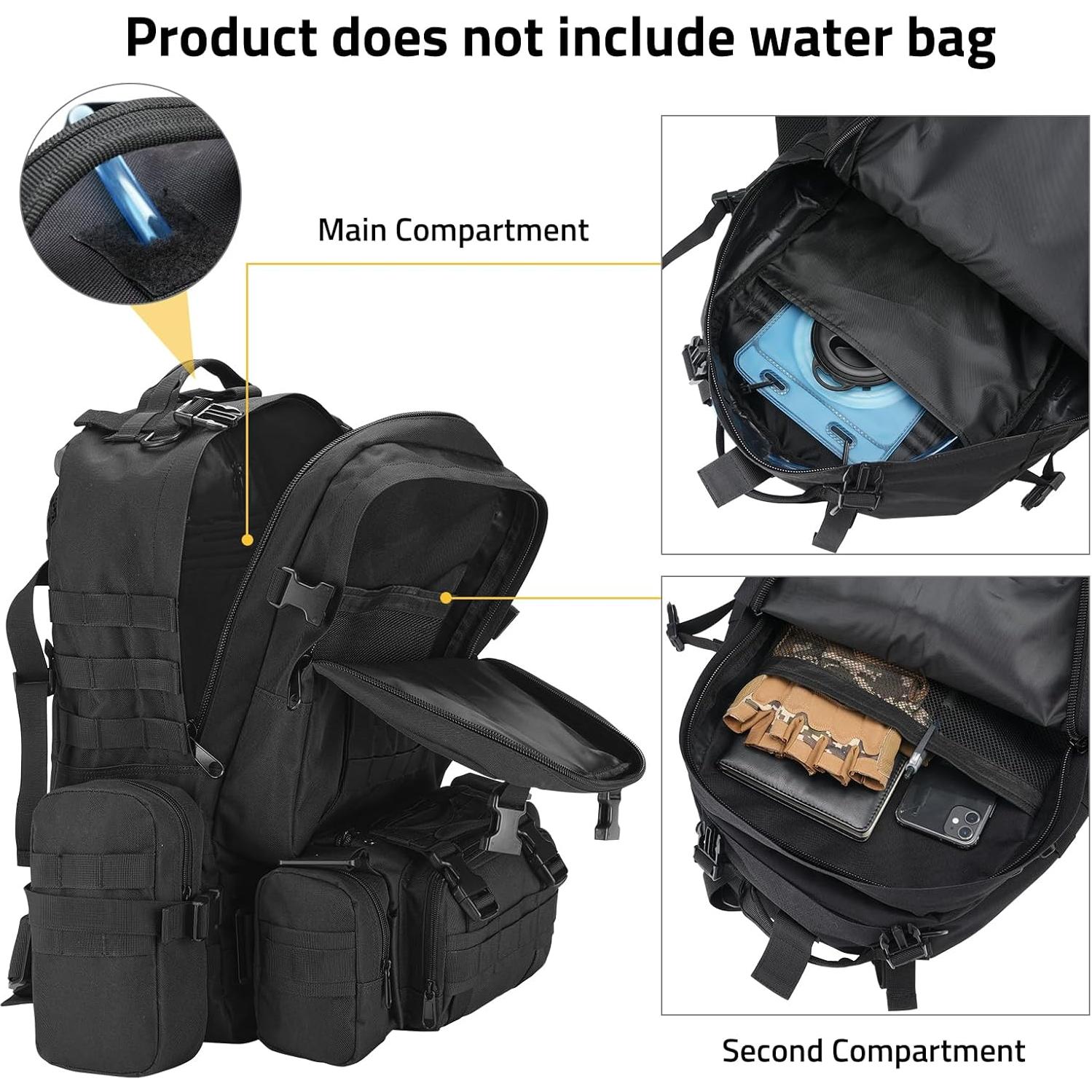 Mochila Táctica CVLIFE 60L Militar para Senderismo y Camping