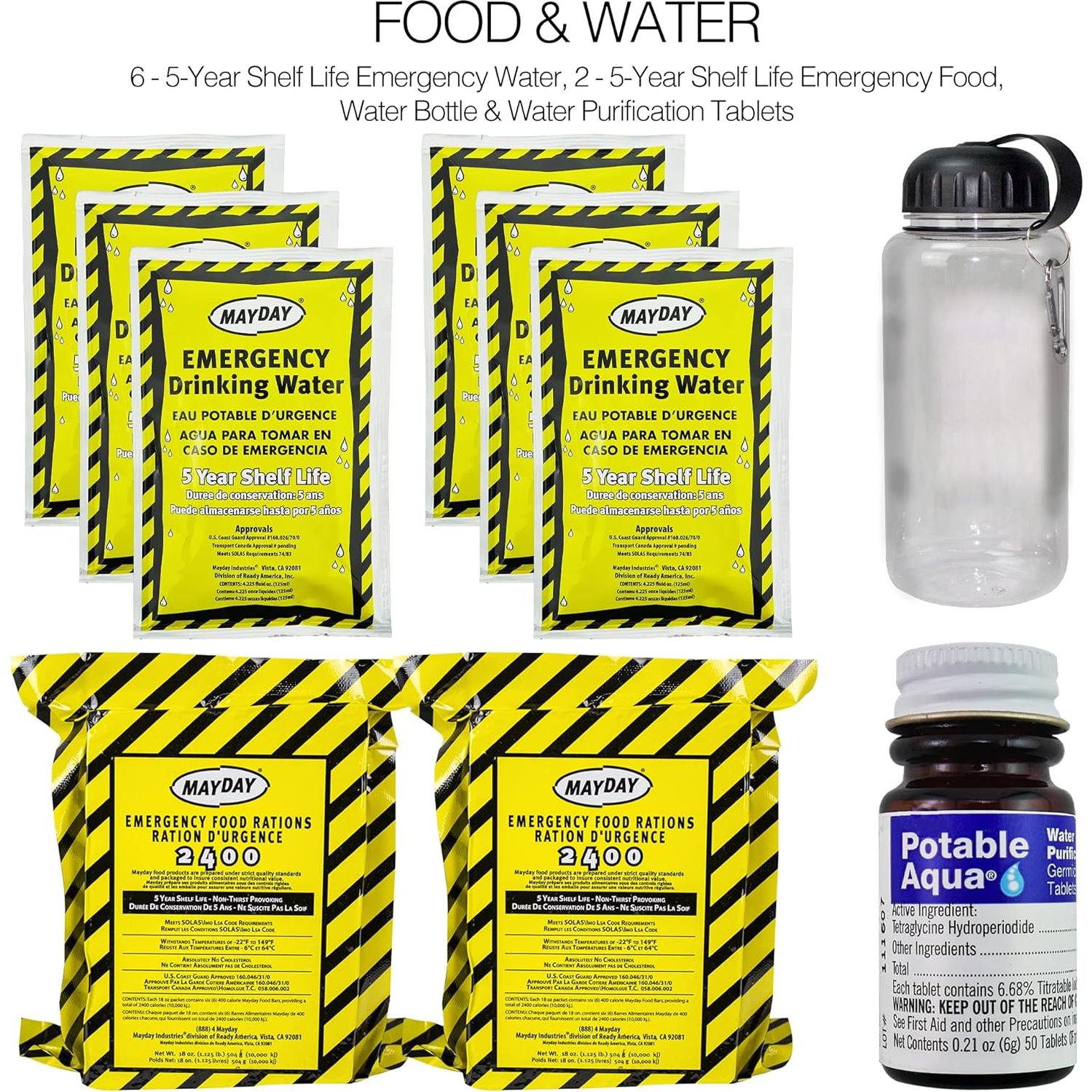 Kit de Emergencia Deluxe Ready America para 2 Personas