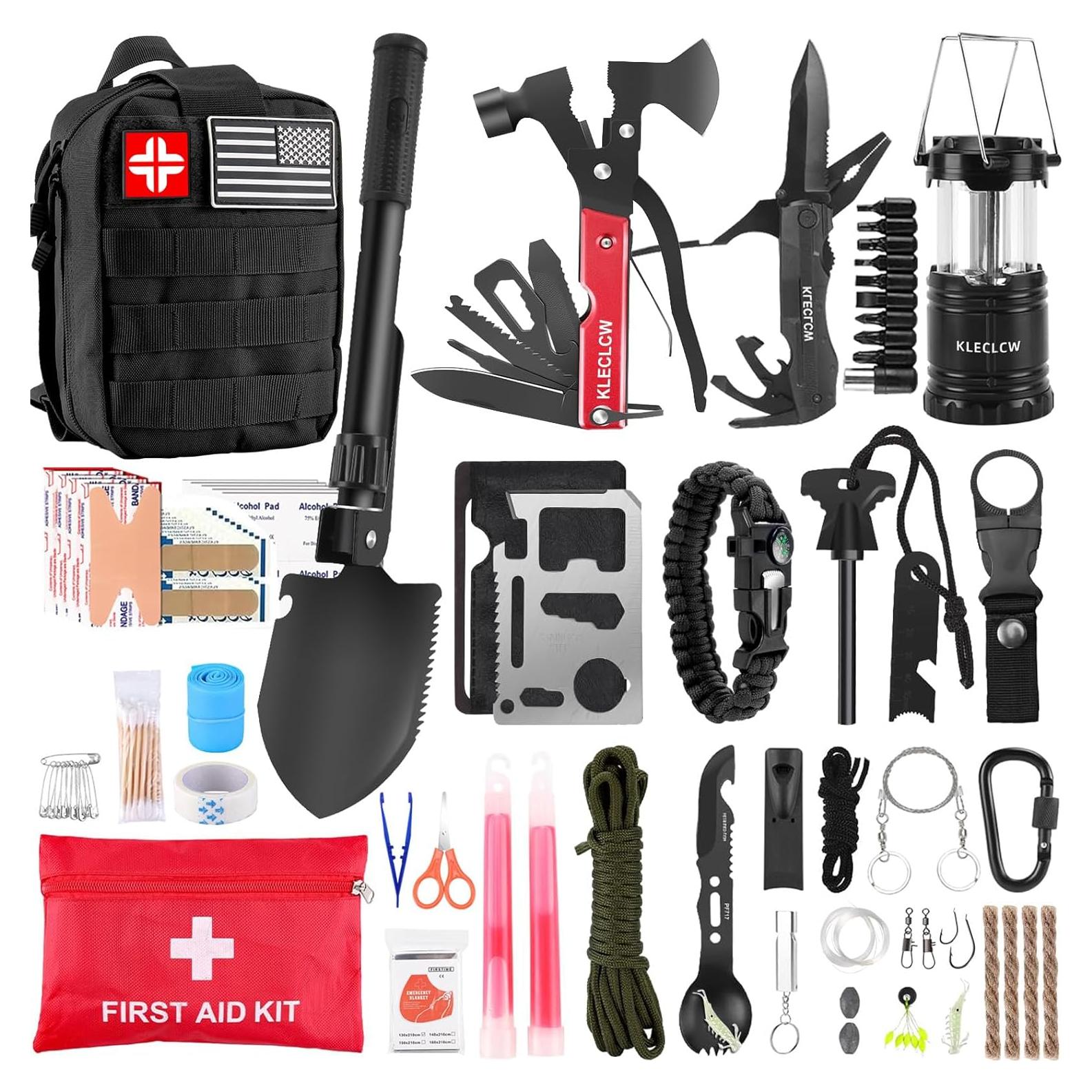 Kit de Supervivencia y Primeros Auxilios 160 Pcs Kleclcw